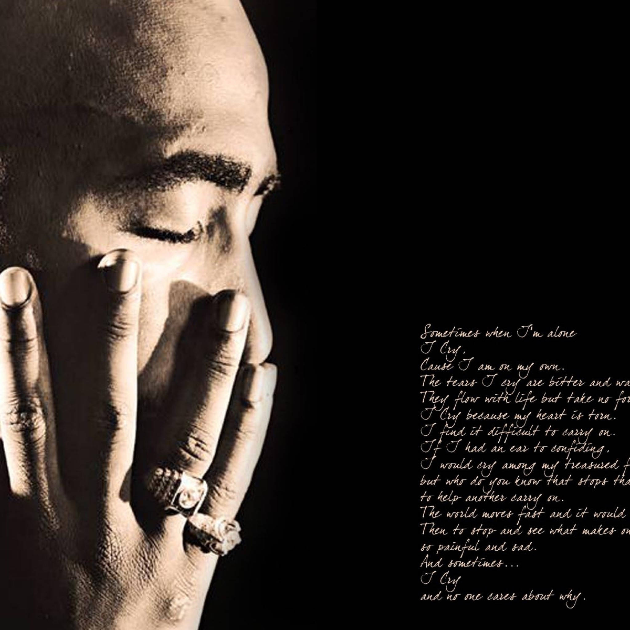 2pac, poetic text, shadow, Full HD Desktop Wallpaper