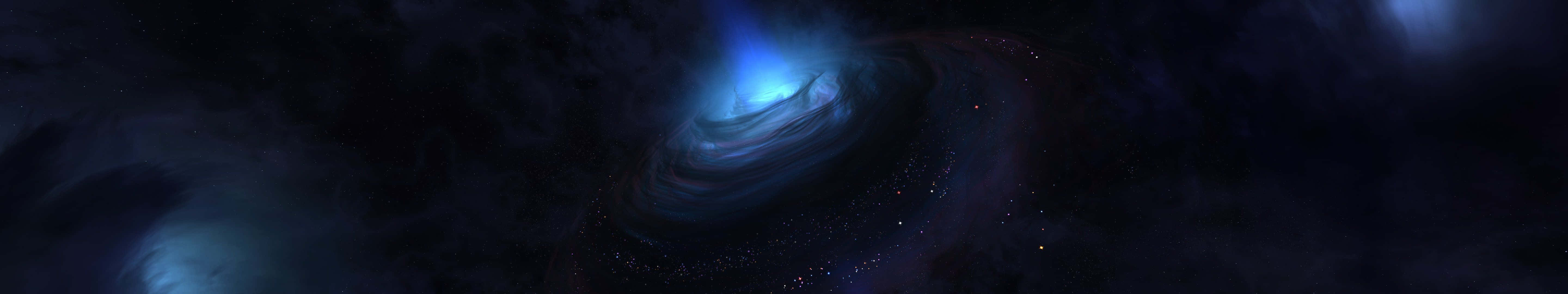 cosmic nebula, vibrant blue, purple hues, 5K Desktop Wallpaper