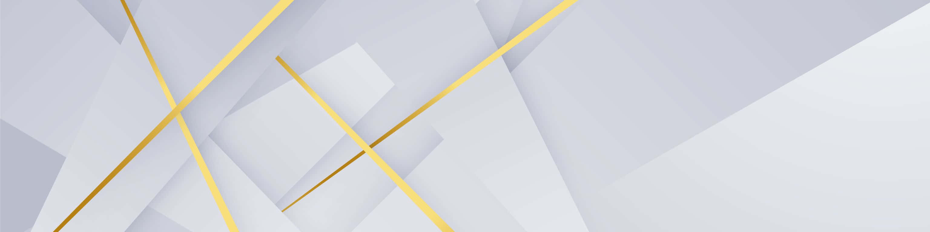 3072x768, white panels, golden lines, 2K Desktop Wallpaper