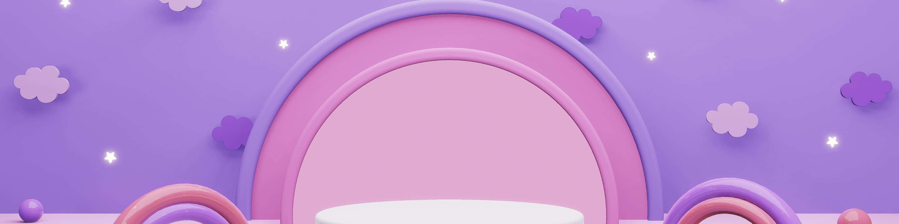 pastel purple, pink, 3d-rendered archway, 2K Desktop Wallpaper