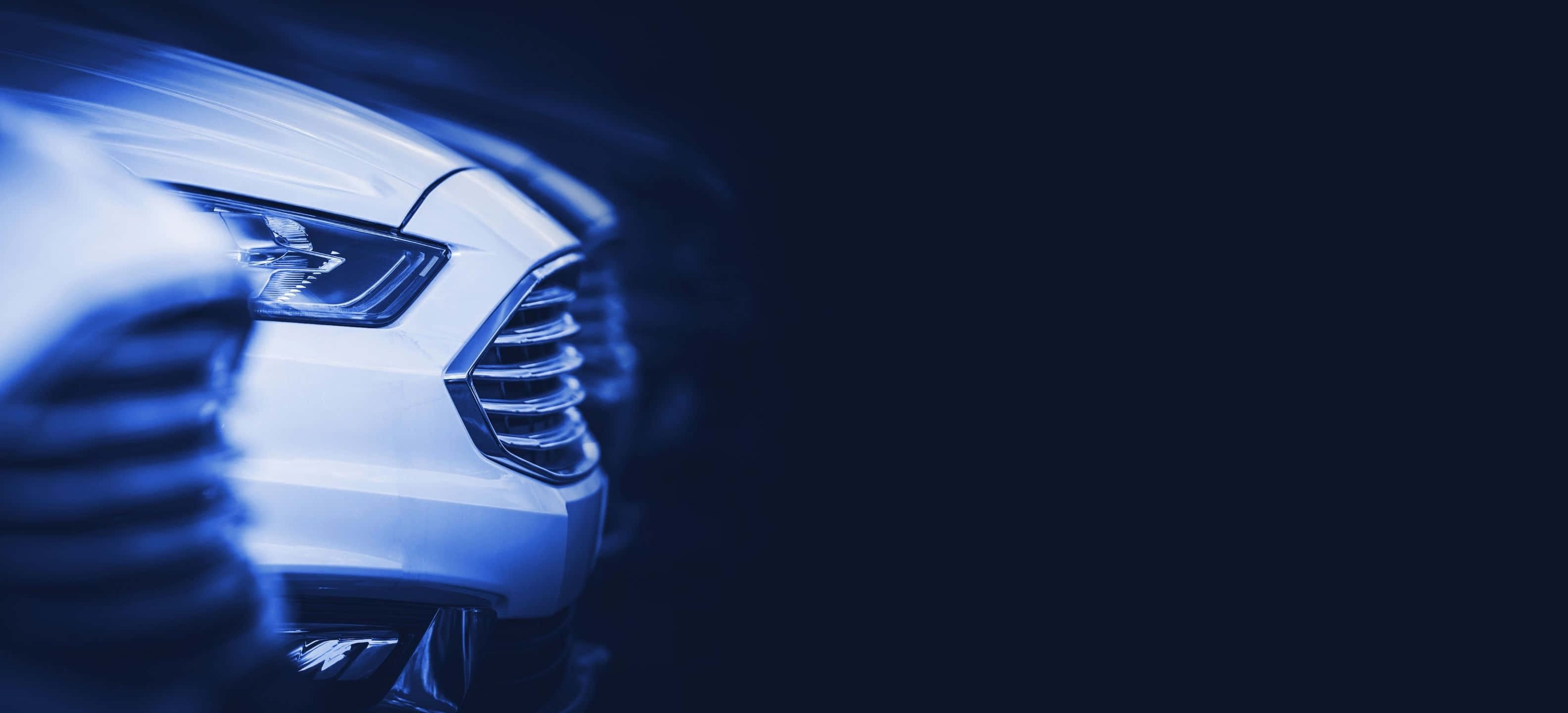 3168x1440, sleek white car, front grille, 2K Desktop Wallpaper