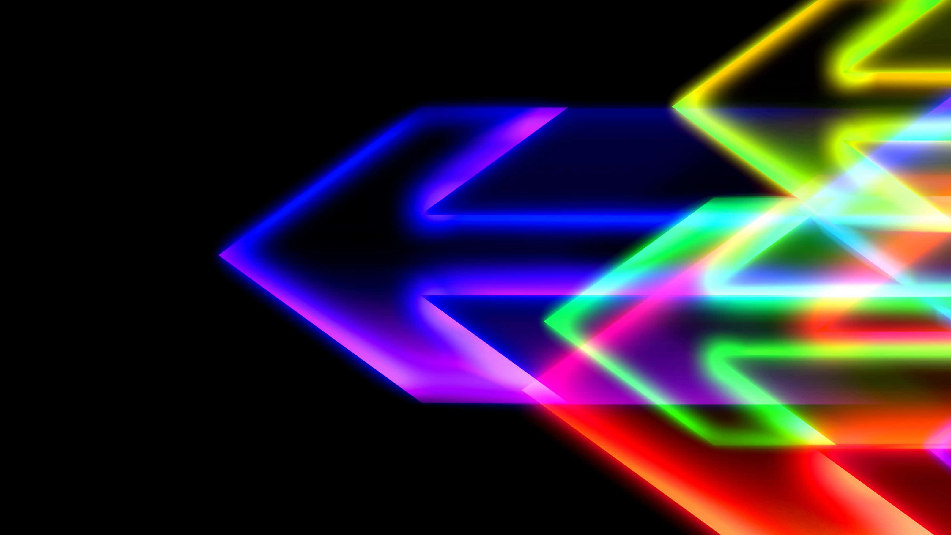 3200x1800, neon arrows, electric hues, 2K Desktop Wallpaper