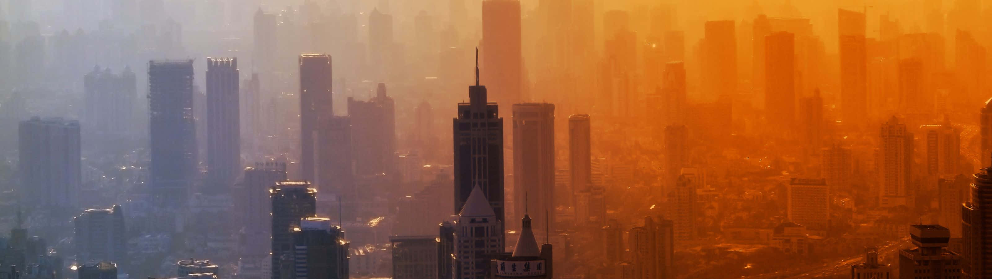 cityscape, buildings, sunset, 2K Desktop Wallpaper