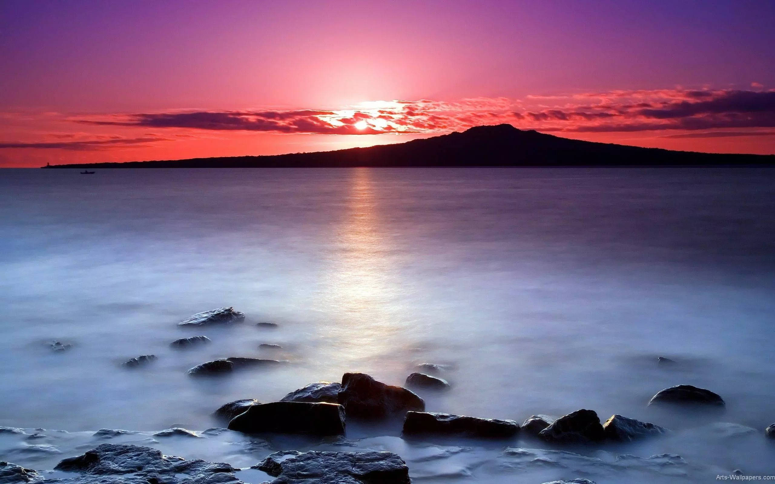32k ultra hd nature, ocean, sunset, 2K Desktop Wallpaper