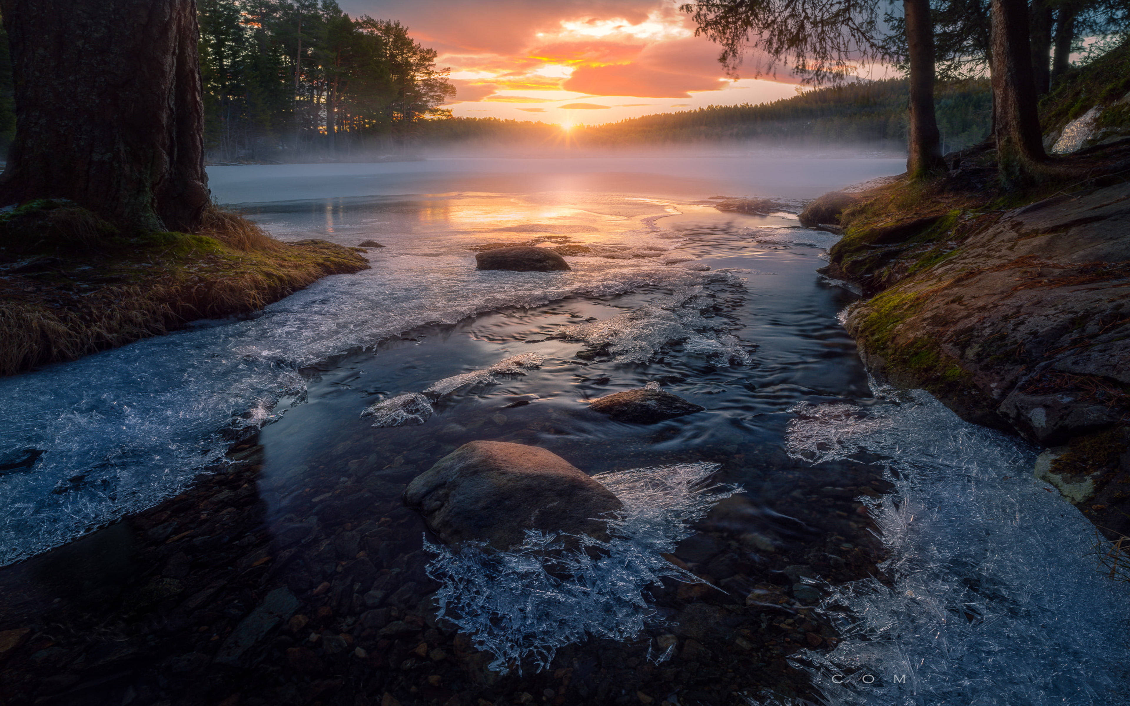 32k ultra hd nature, river, sunset, 4K Desktop Wallpaper