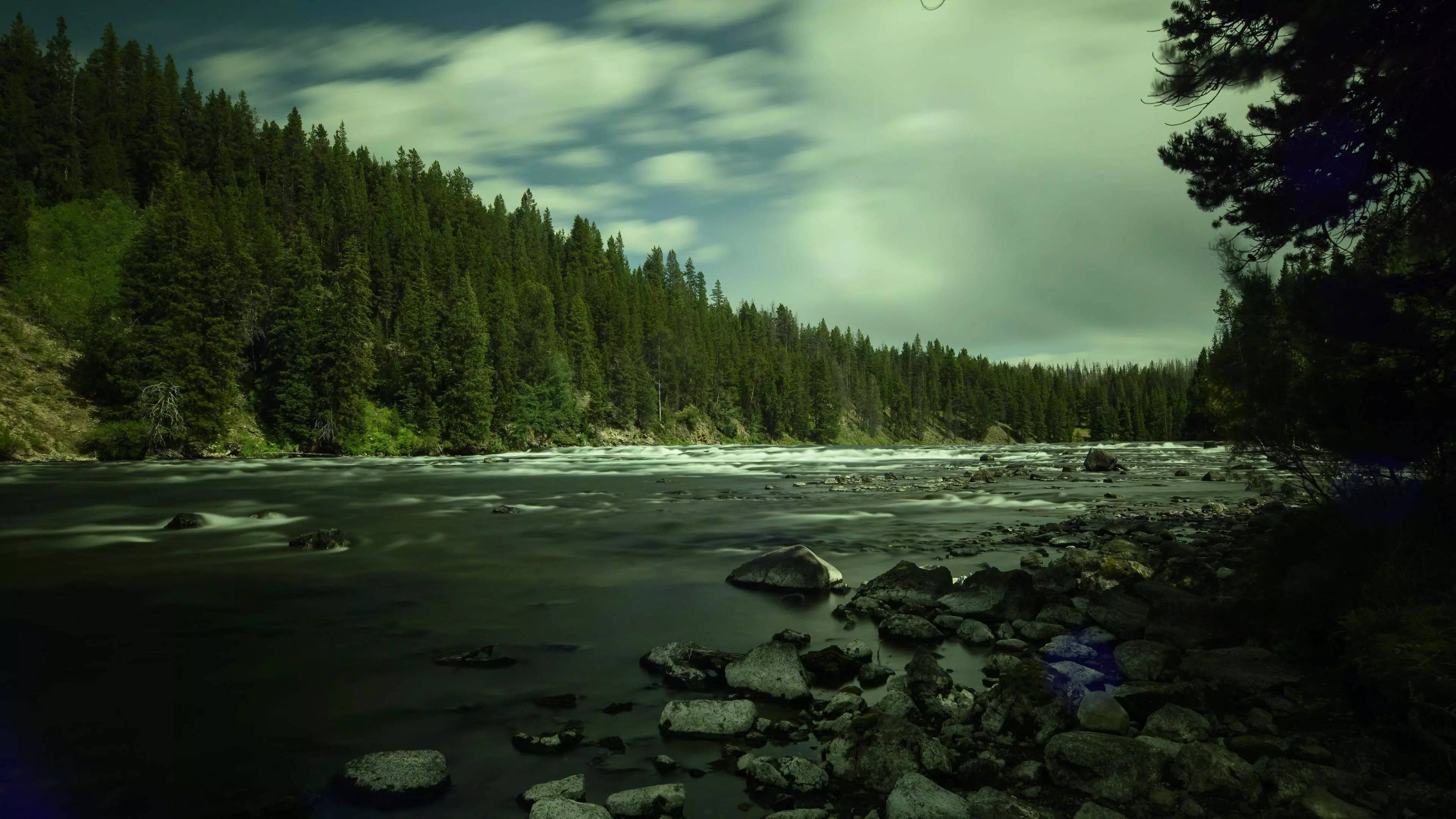 32k ultra hd nature, river, woods, 4K Desktop Wallpaper