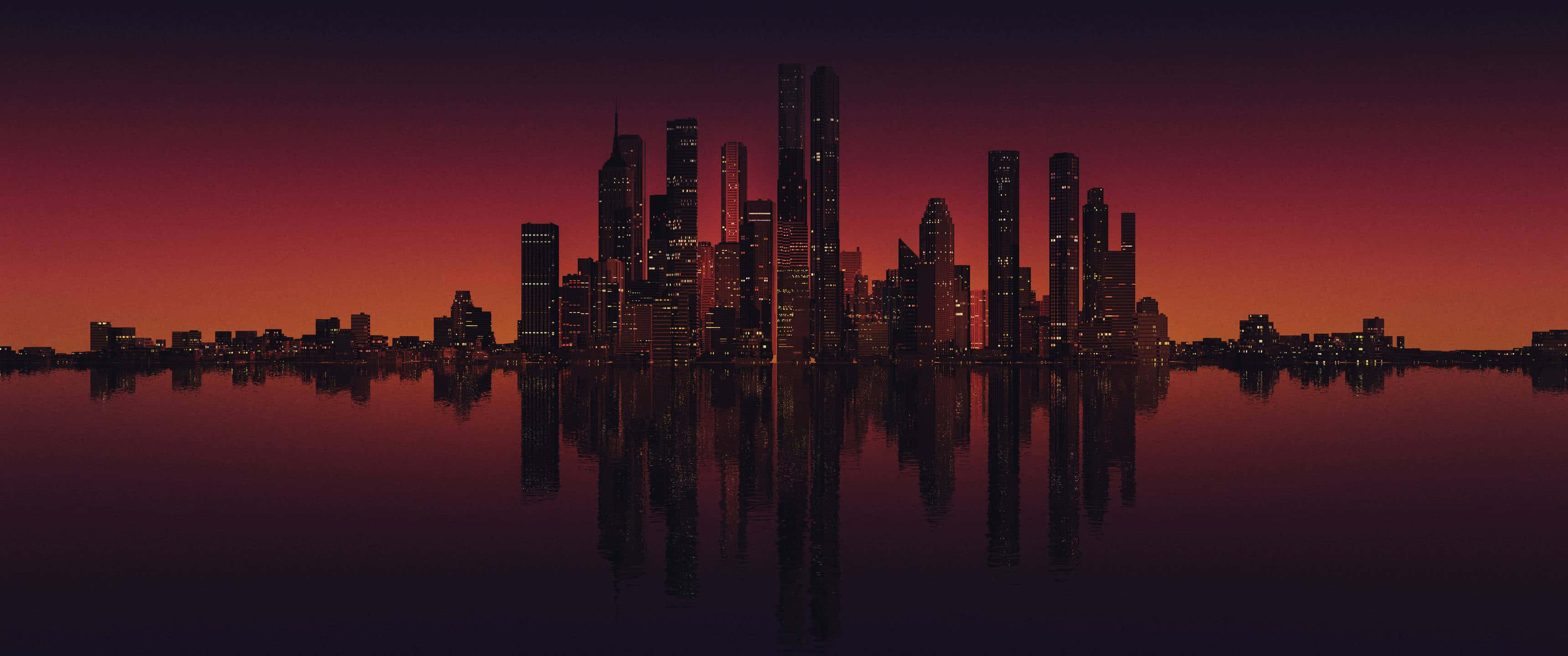3440 x 1440 4k, cityscape, buildings, 2K Desktop Wallpaper