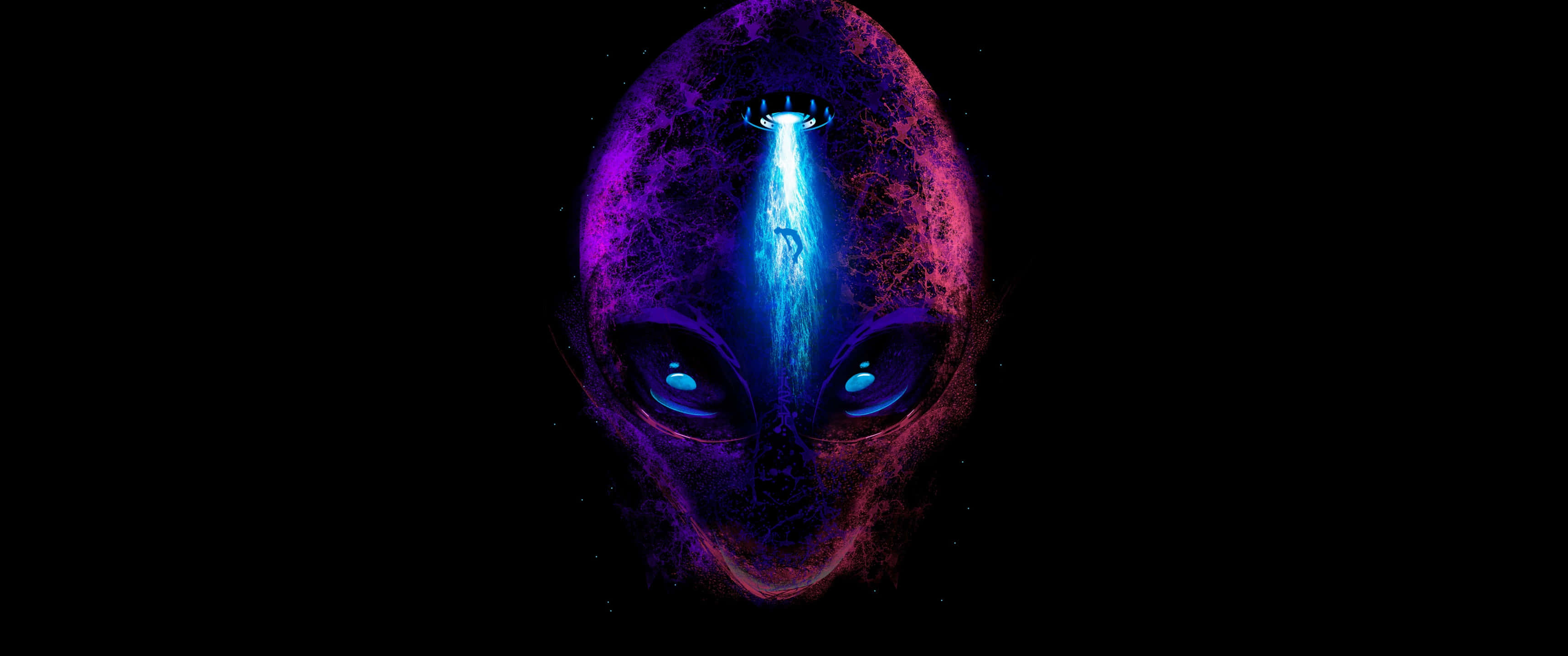 3440 x 1440 4k, blue eyes, radiant beam, 2K Desktop Wallpaper
