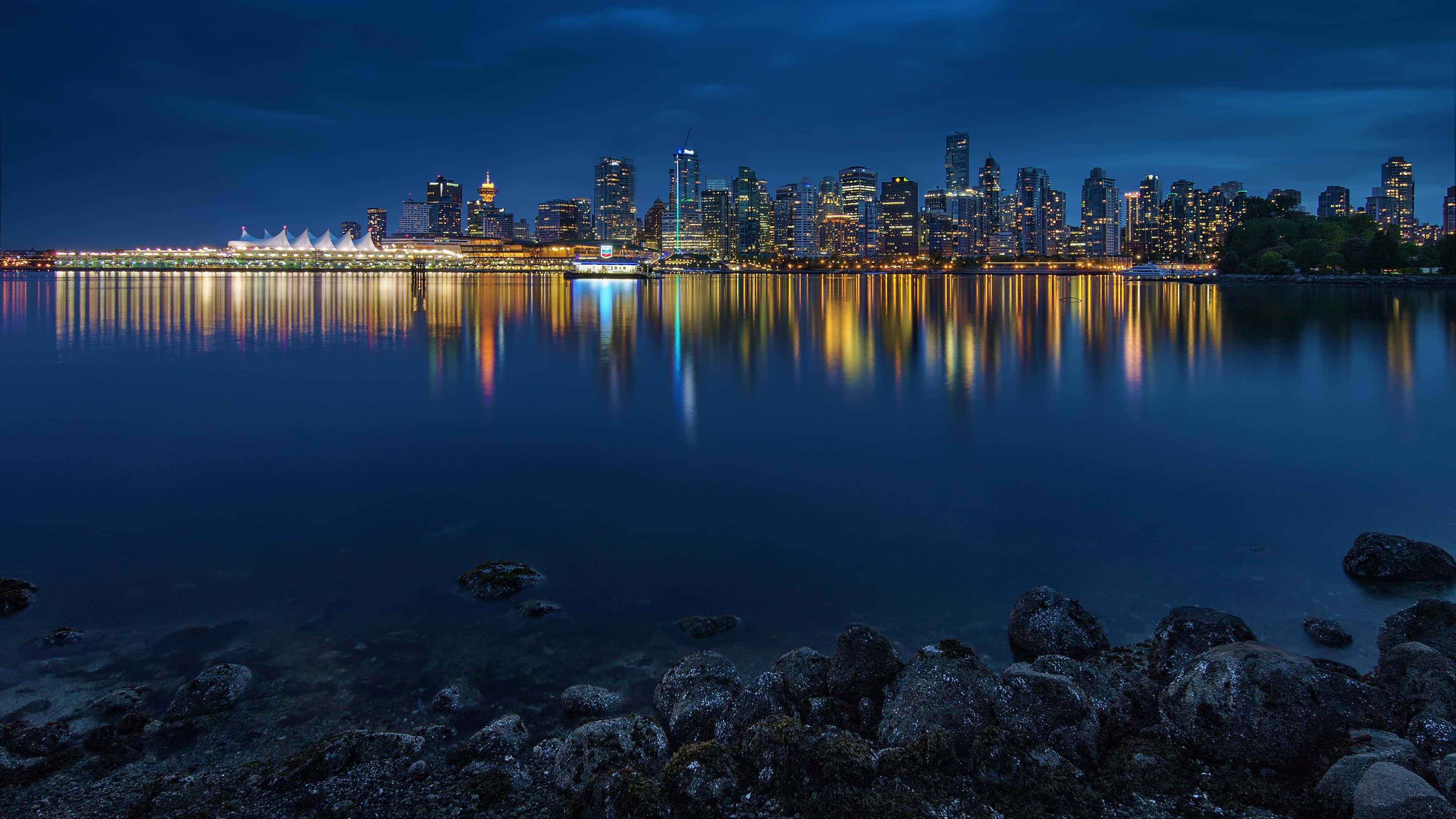 3440 x 1440 4k, night, city skyline, 4K Desktop Wallpaper