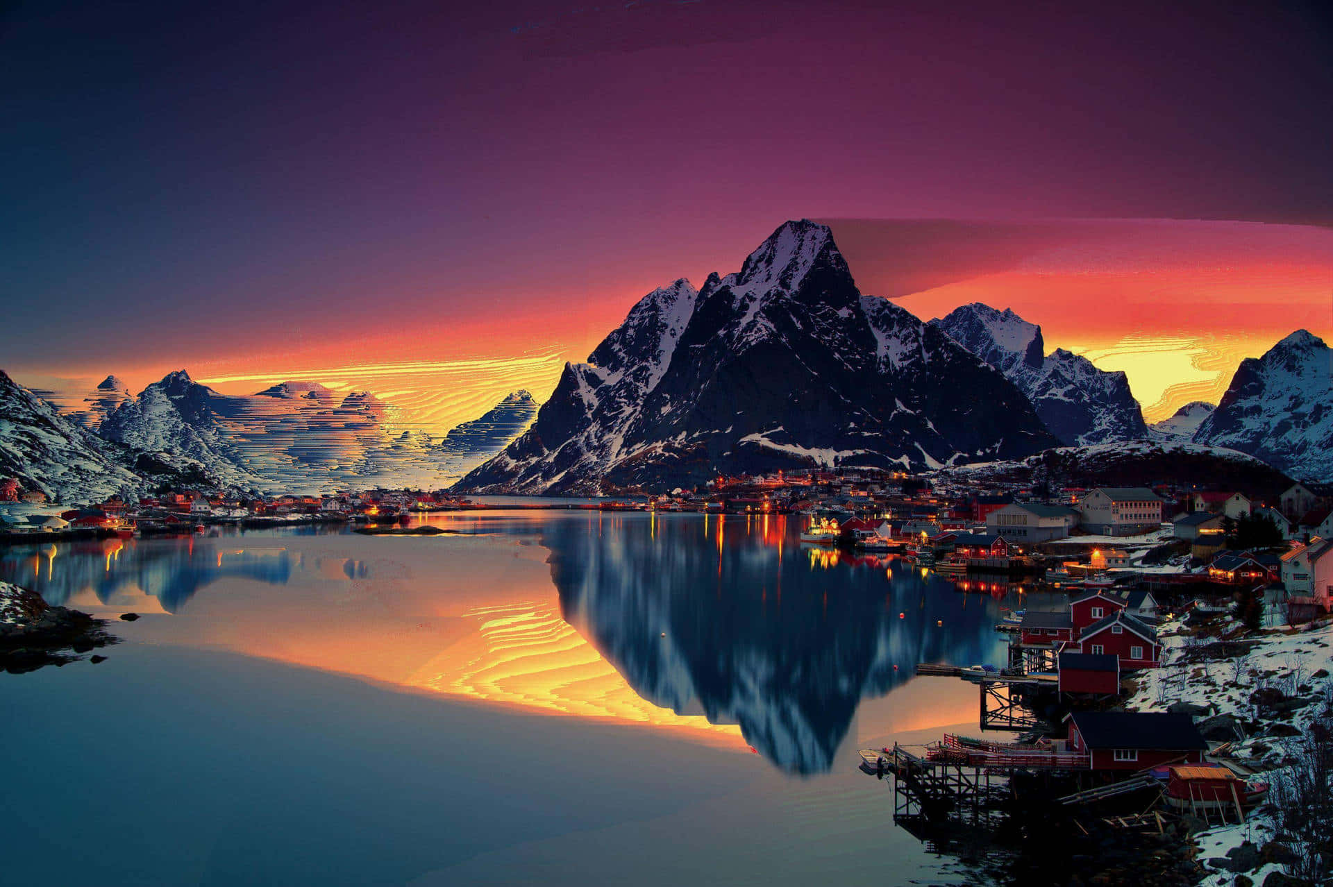 3440 x 1440 4k, sunset, lake, Full HD Desktop Wallpaper