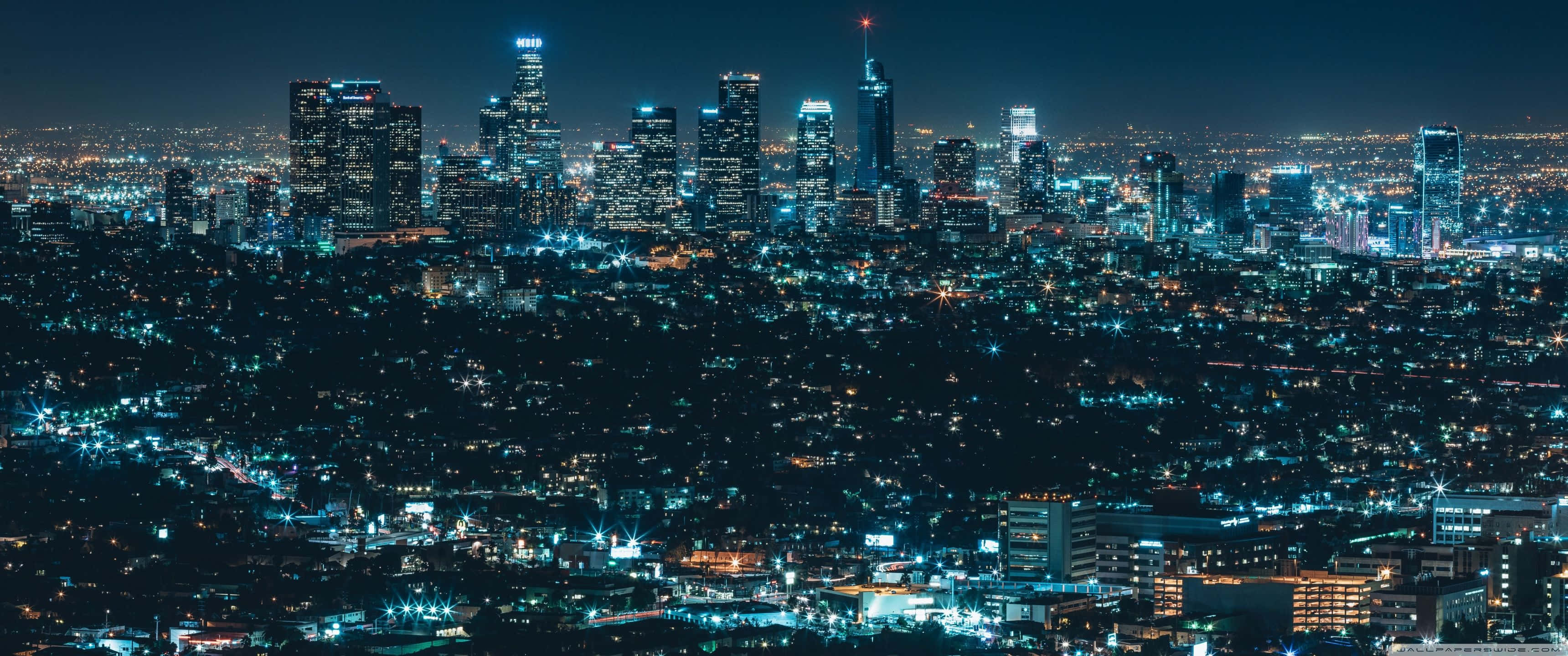 3440x1440 HD, cityscape, night, 2K Desktop Wallpaper