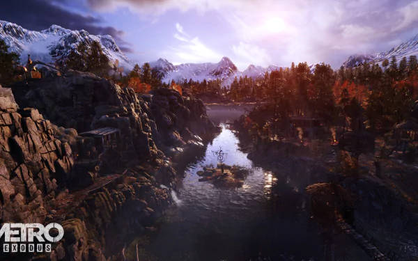 Metro Exodus, river, mountain valley, SD Desktop Wallpaper