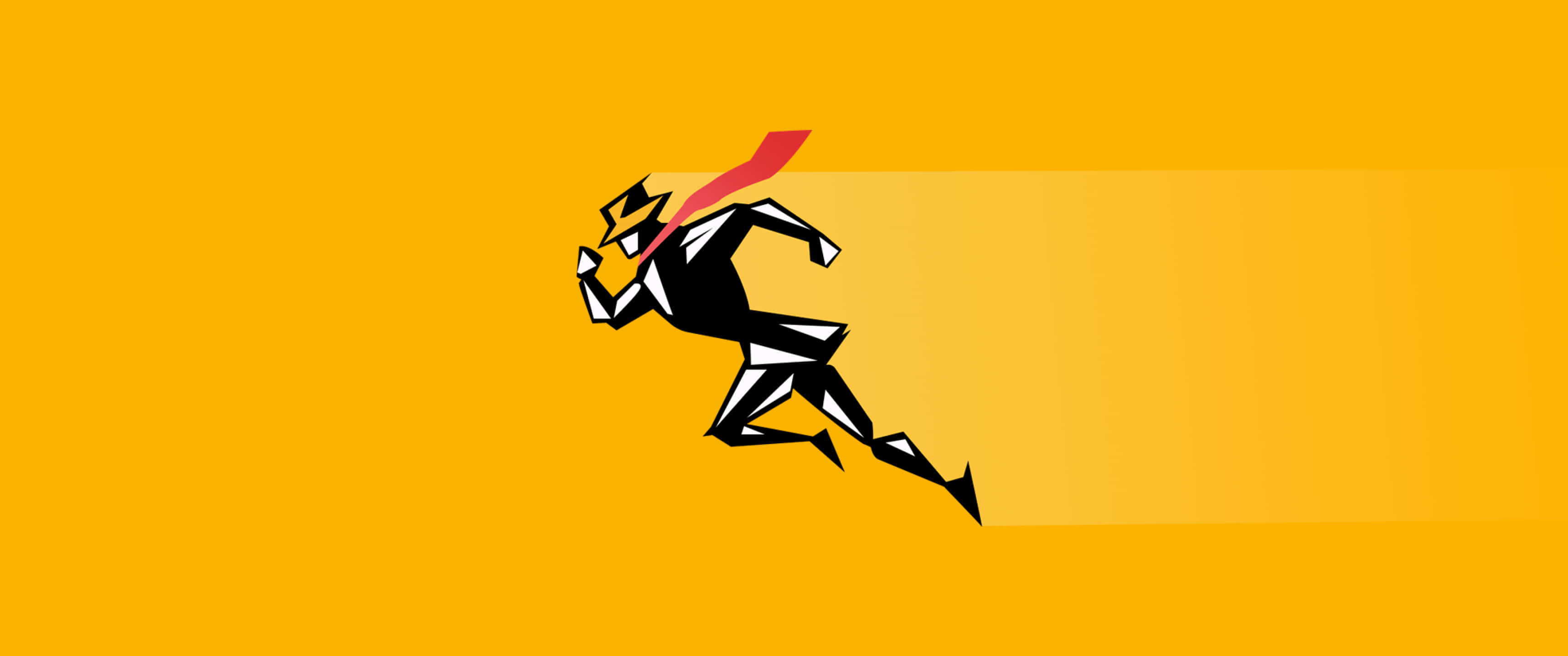 3440x1440, minimal abstract digital art, black superhero, 2K Desktop Wallpaper