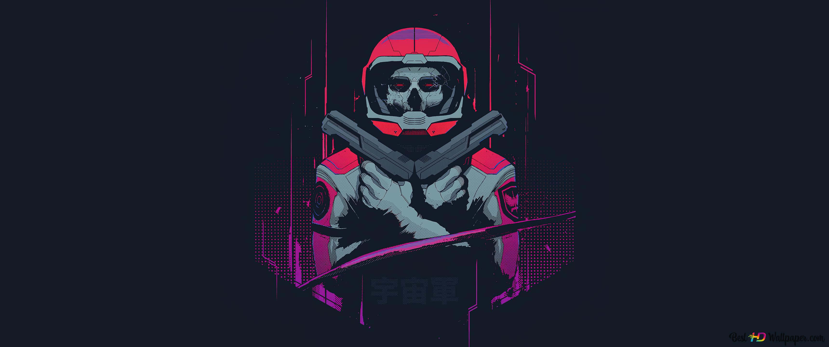 3440x1440 minimal, astronaut, skull face, 2K Desktop Wallpaper