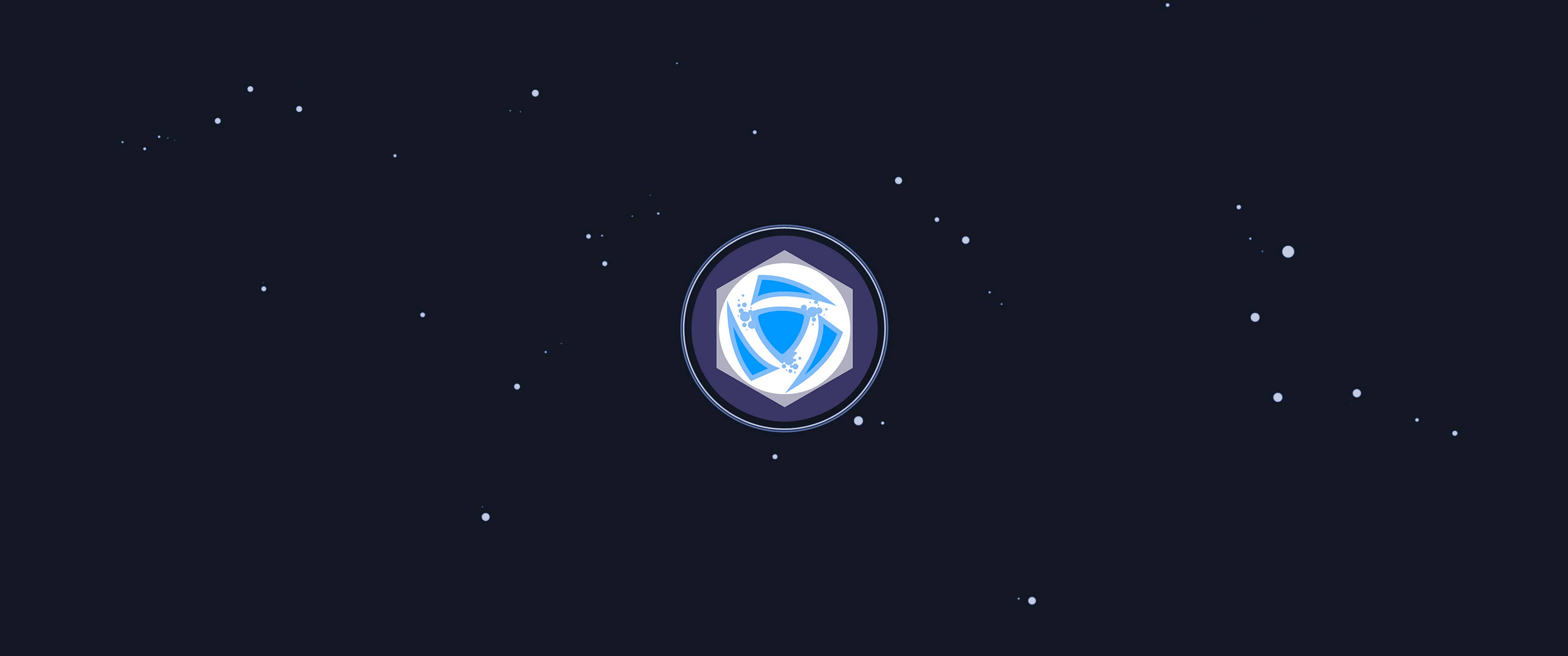 3440x1440, Minimalist, hexagon emblem, 2K Desktop Wallpaper