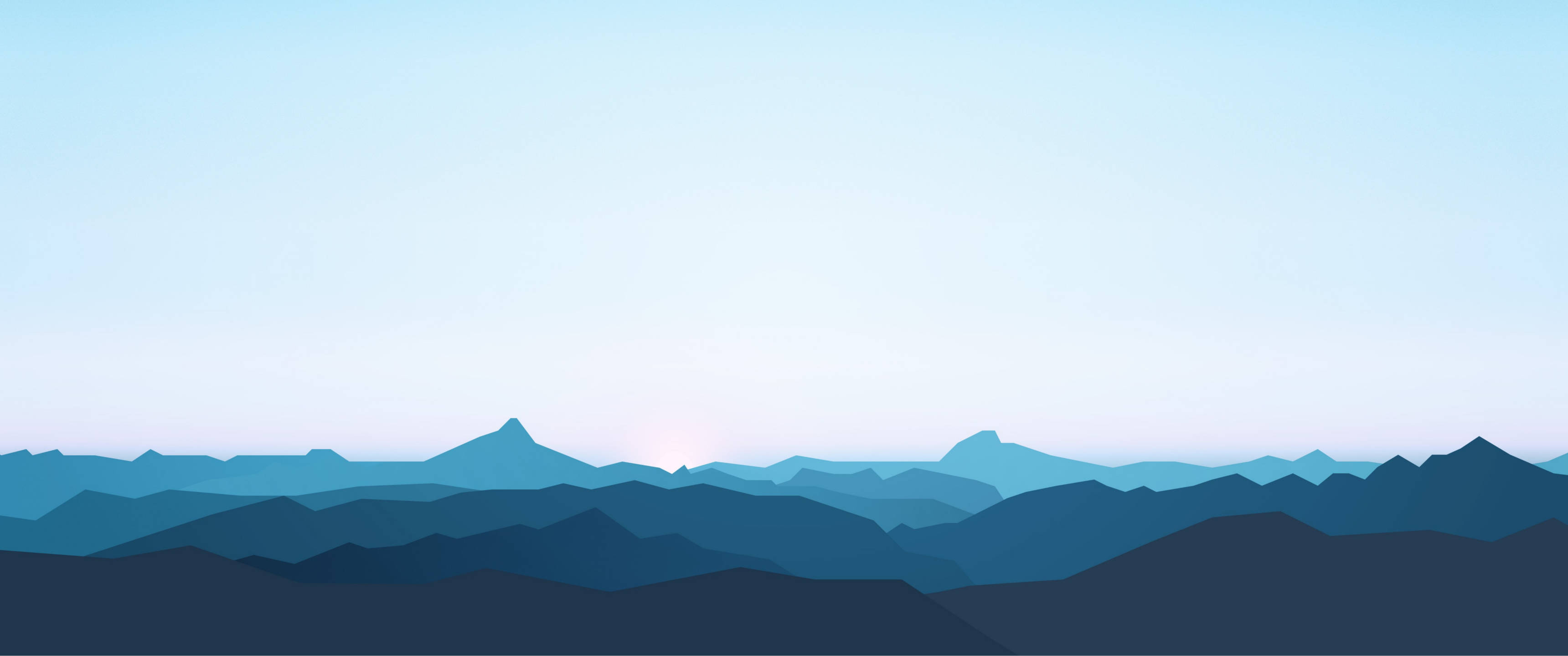 3440x1440, Minimalist, mountain ranges, 2K Desktop Wallpaper