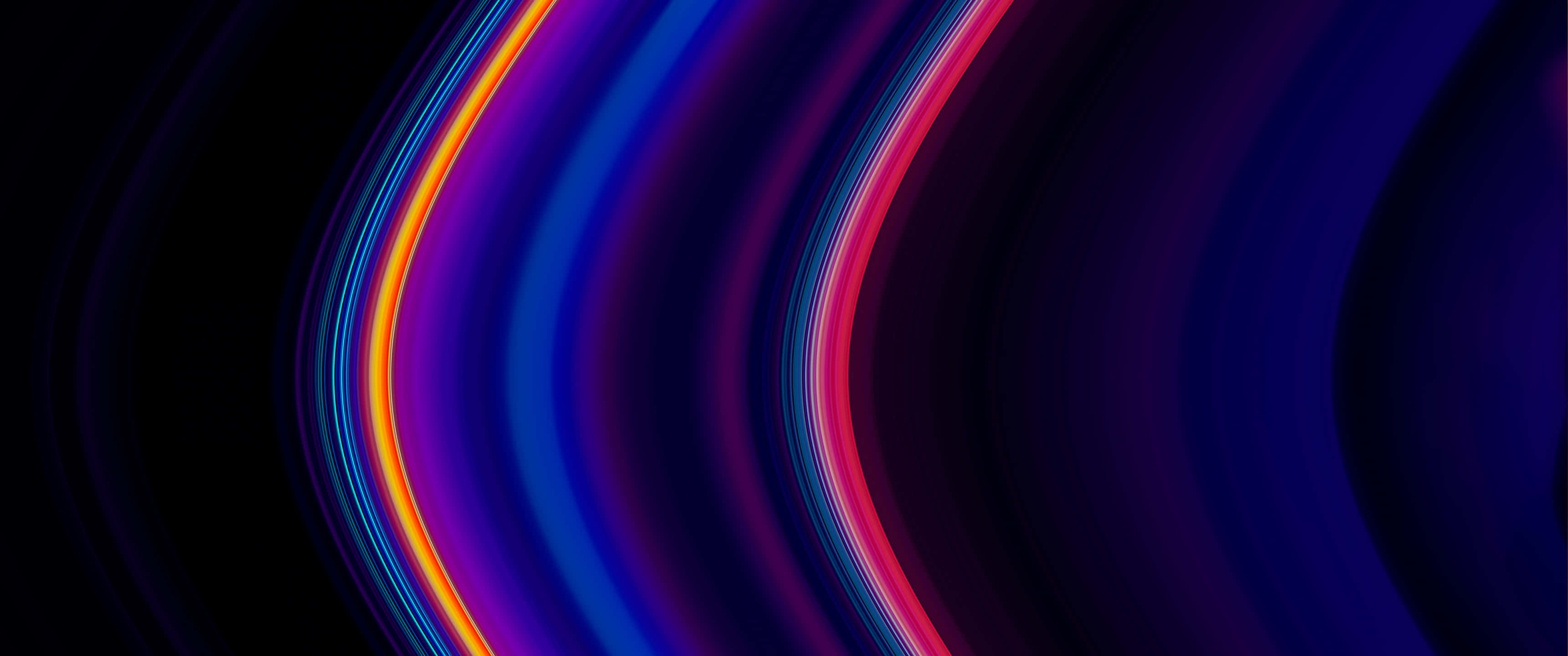 3440x1440, neon, orange, 2K Desktop Wallpaper