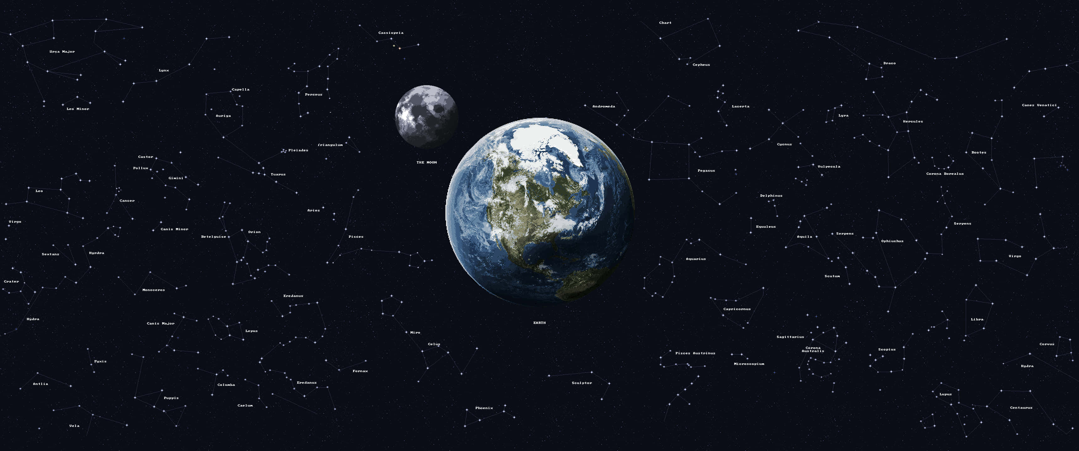 3440x1440, Earth, Moon, 2K Desktop Wallpaper