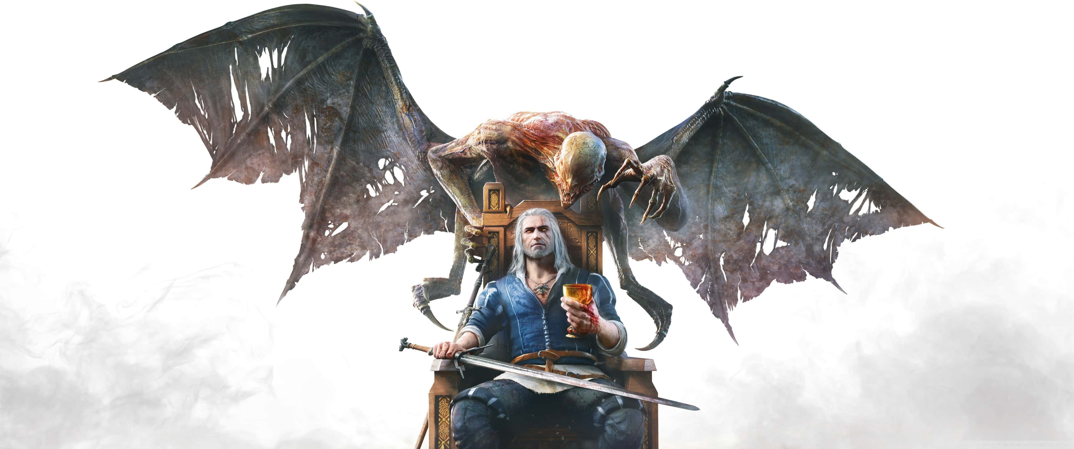The Witcher, warrior, sword, 2K Desktop Wallpaper