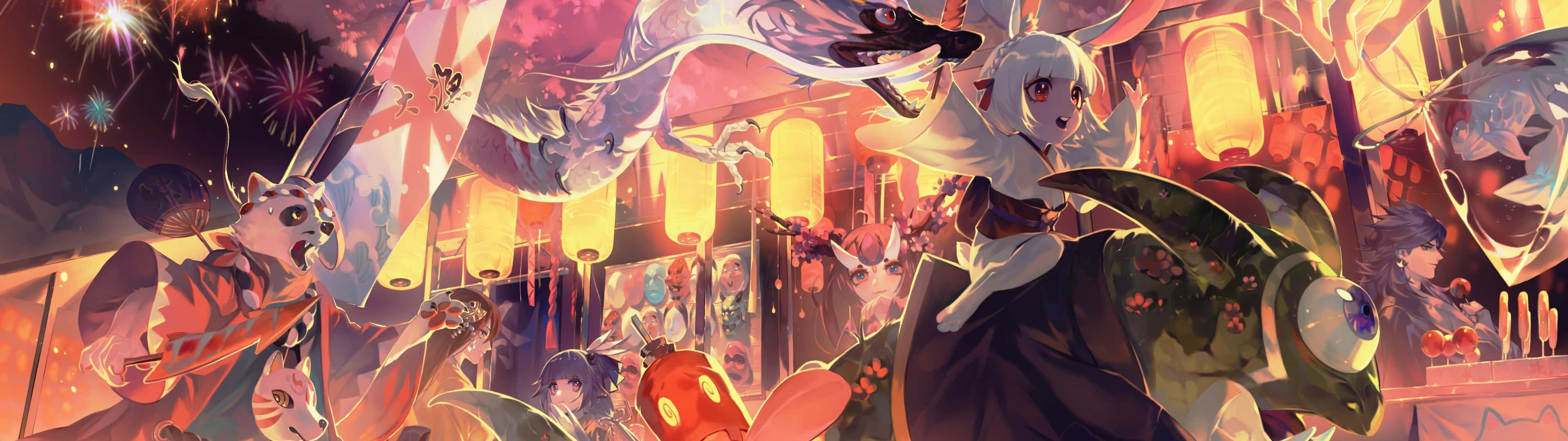 3840 x 1080, Anime, HD, 4K Desktop Wallpaper