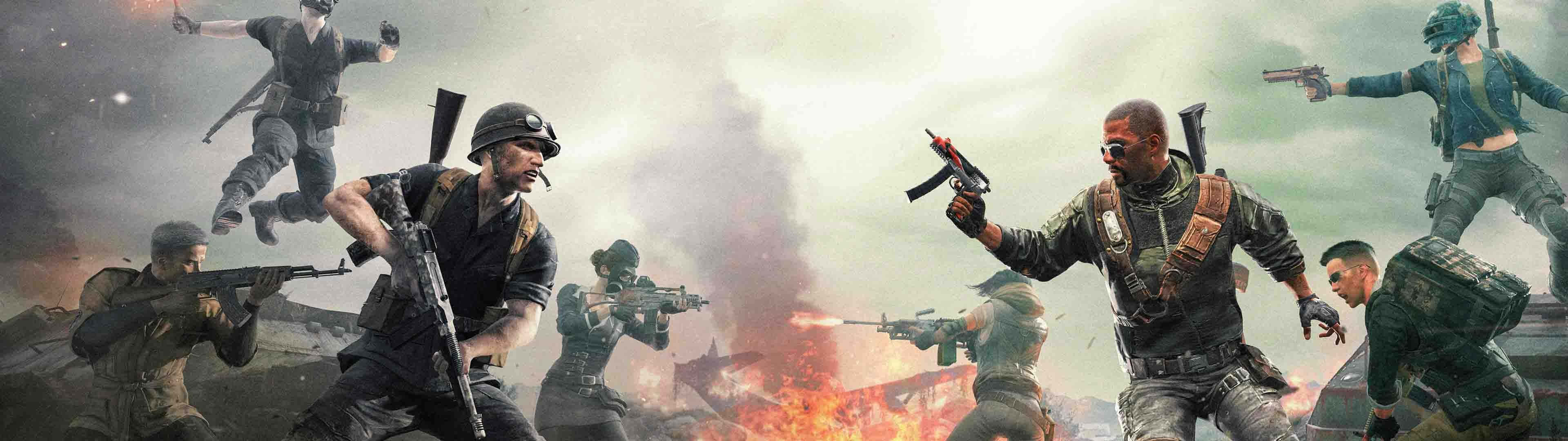 3840 x 1080 gaming, soldiers, combat gear, 4K Desktop Wallpaper