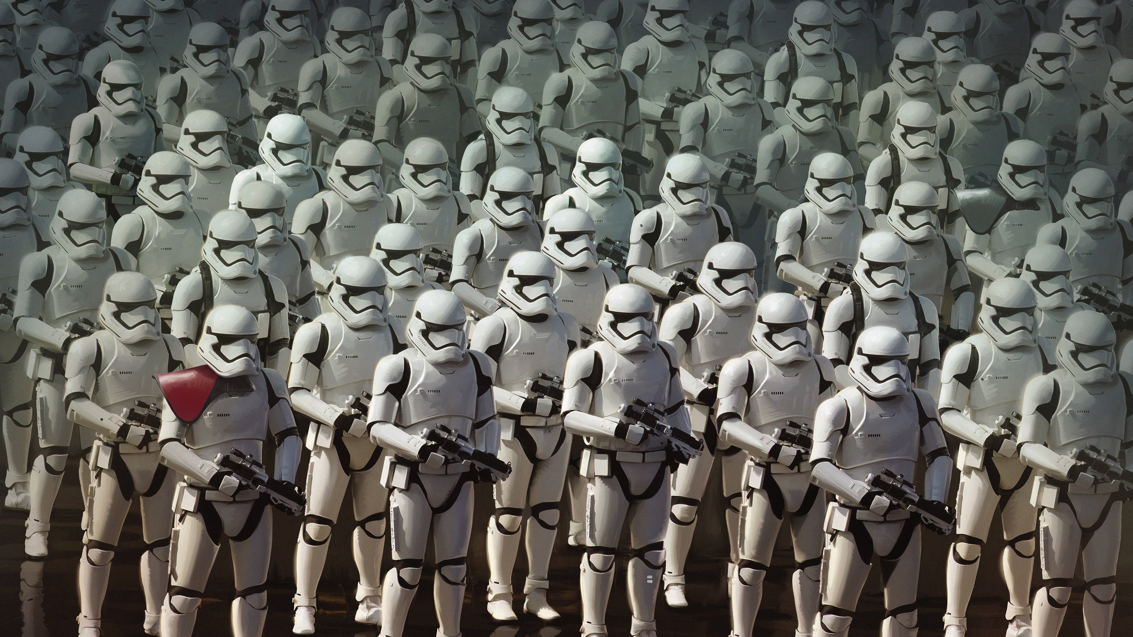 stormtrooper, white armor, blasters, 4K Desktop Wallpaper