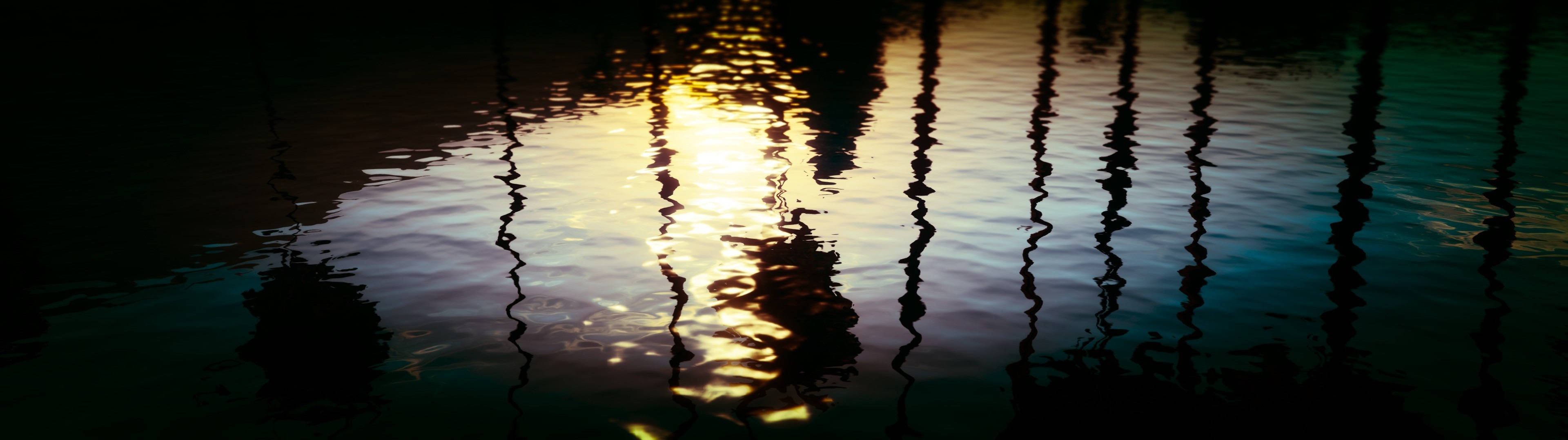 3840x1080 4K, sunset, water, 4K Desktop Wallpaper