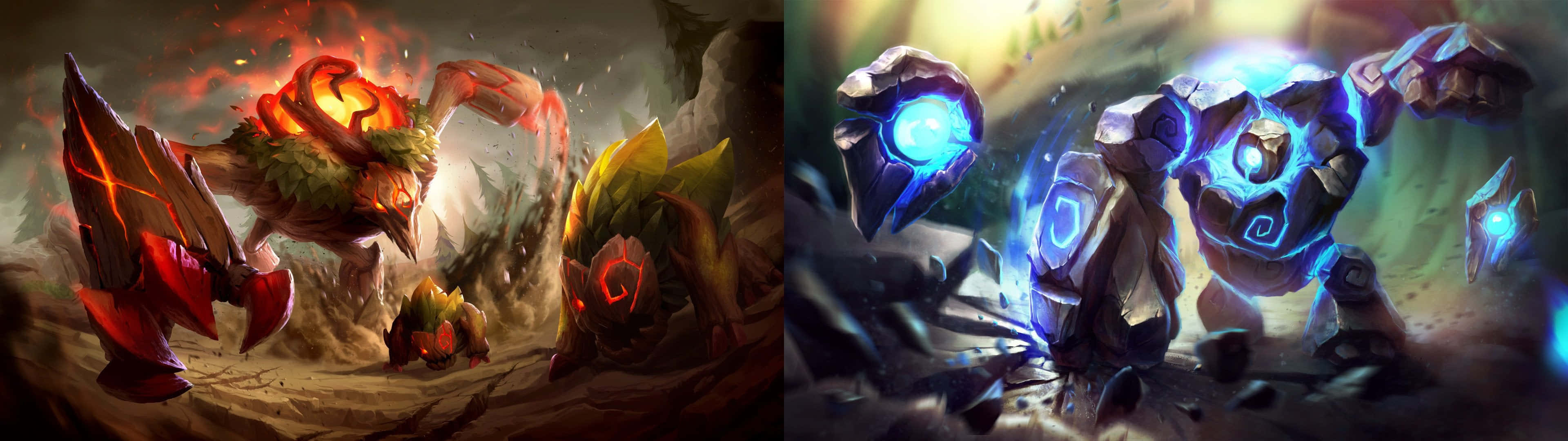 League of Legends, mage class champions, fiery red, 4K Desktop Wallpaper