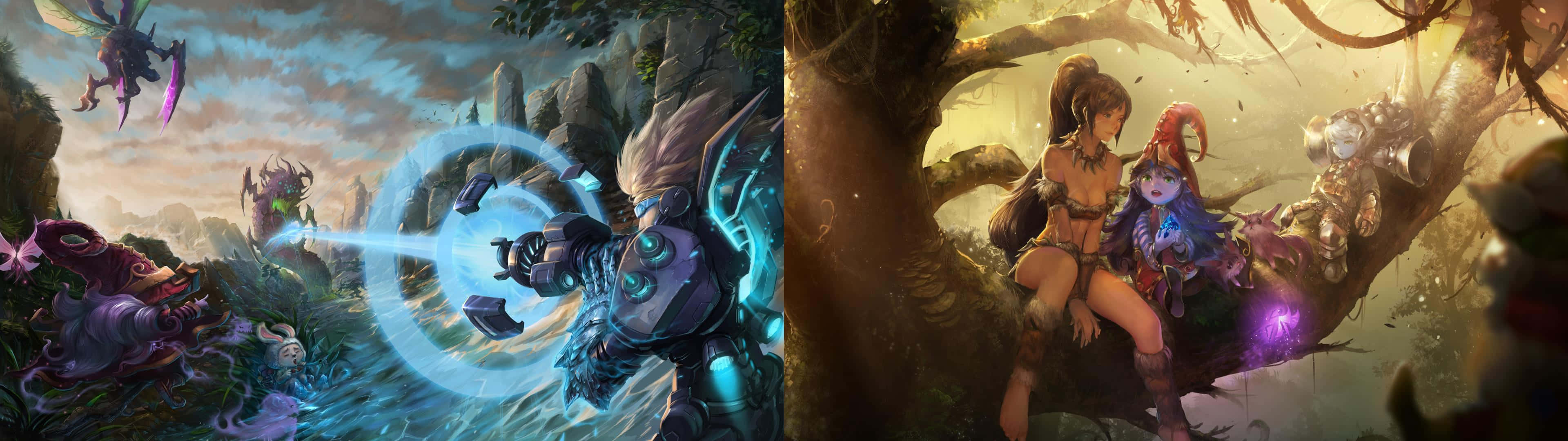 League Of Legends, mystical forest, glowing magic, 4K Desktop Wallpaper