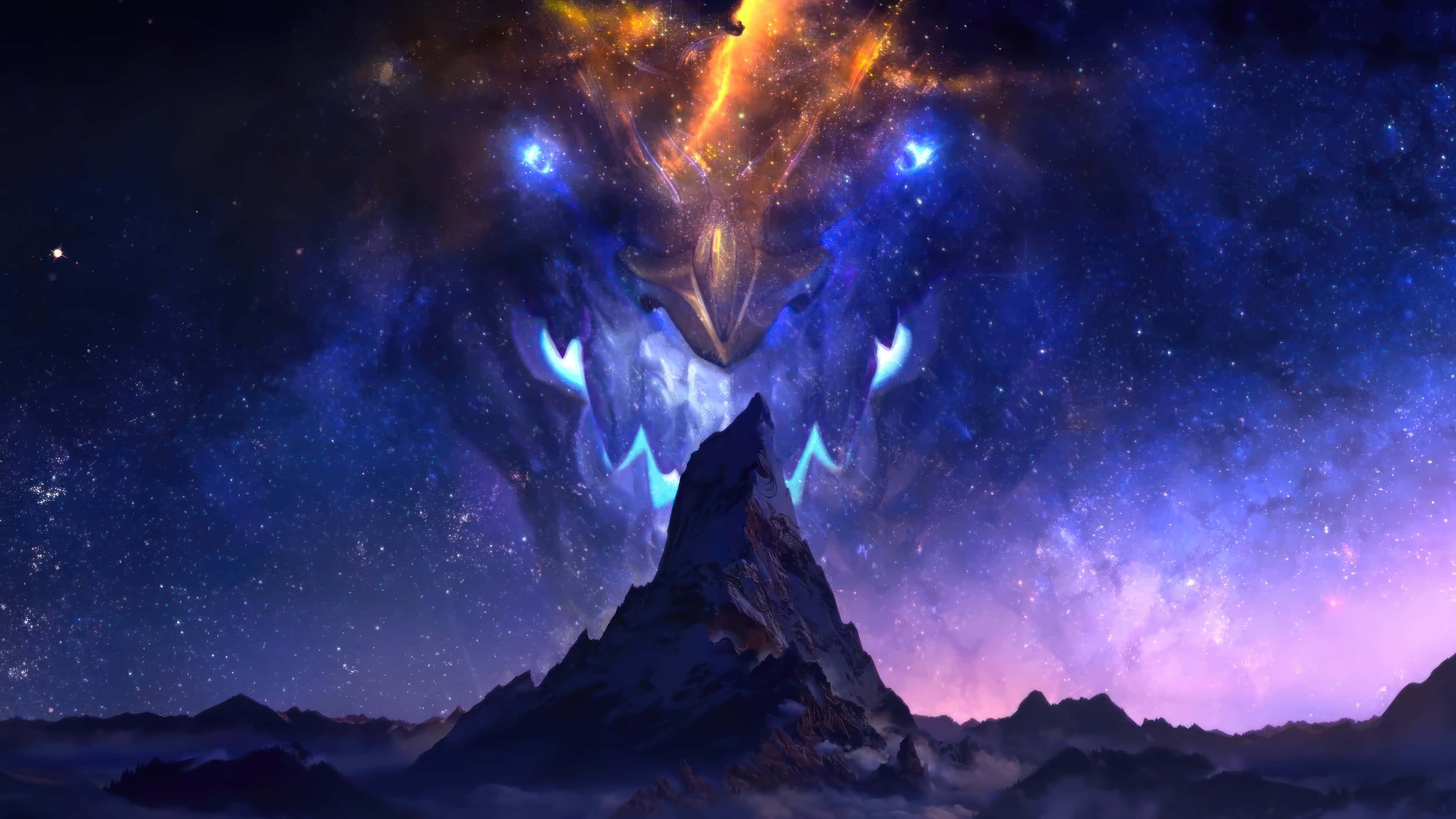 League of Legends, champions, cosmic sky, 4K Desktop Wallpaper