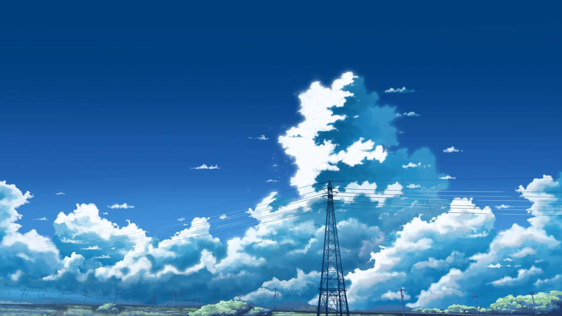 3840X1080, white clouds, blue sky, Full HD Desktop Wallpaper