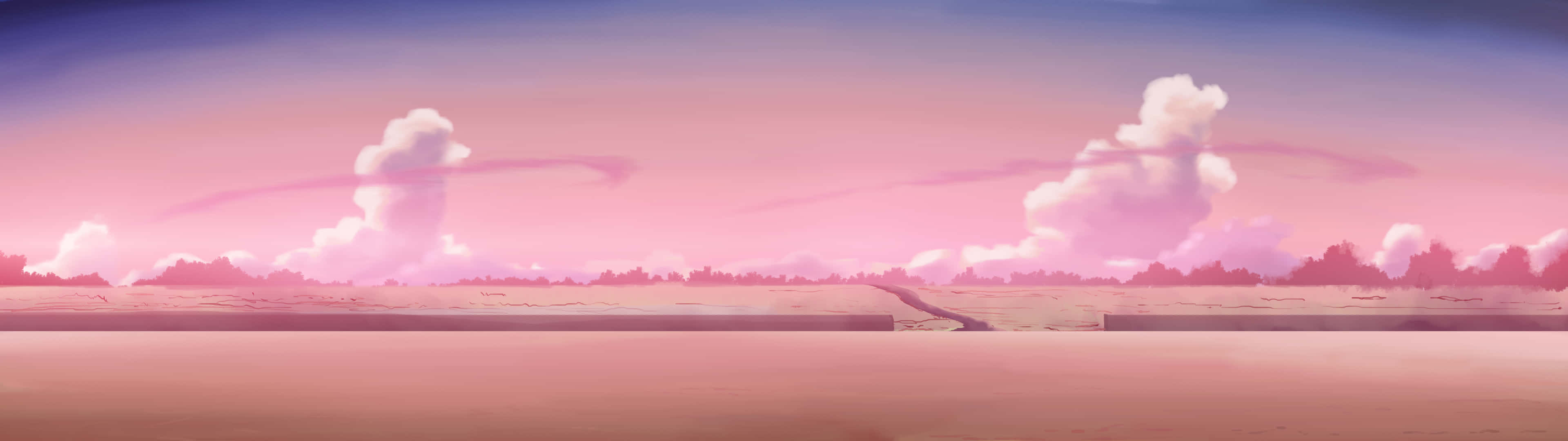 3840x1080, anime, pink, 4K Desktop Wallpaper