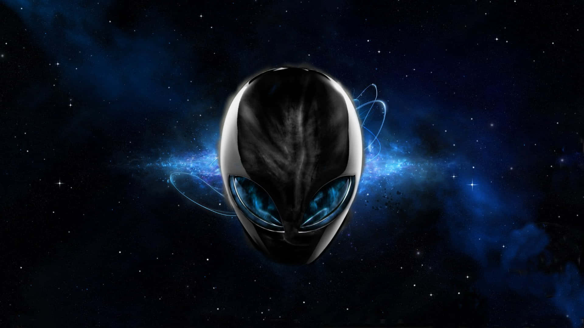 Alienware, logo, space background, Full HD Desktop Wallpaper