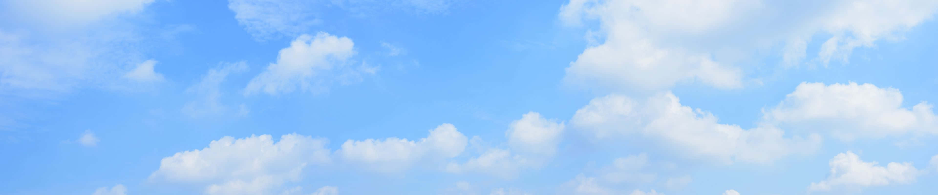 3840x800, blue sky, fluffy white clouds, 4K Desktop Wallpaper
