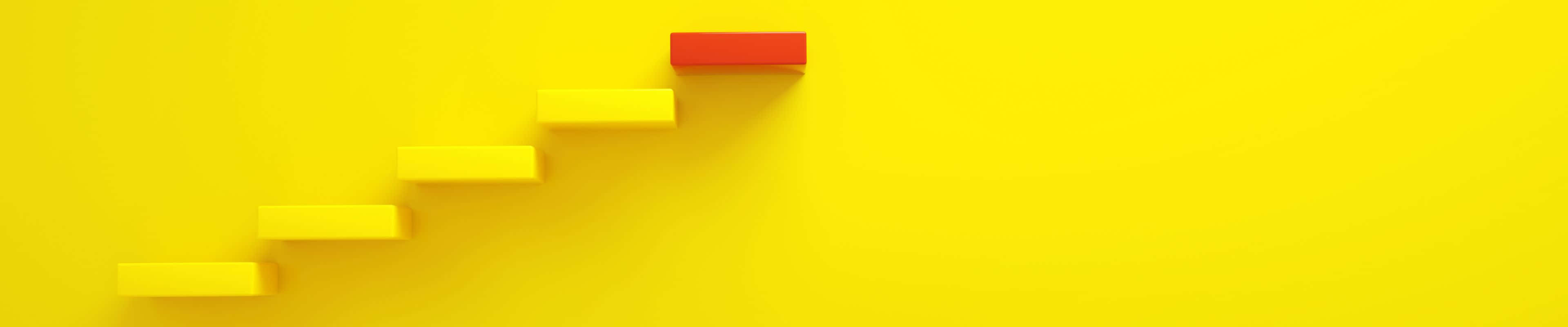 3840x800, yellow steps, red step, 4K Desktop Wallpaper