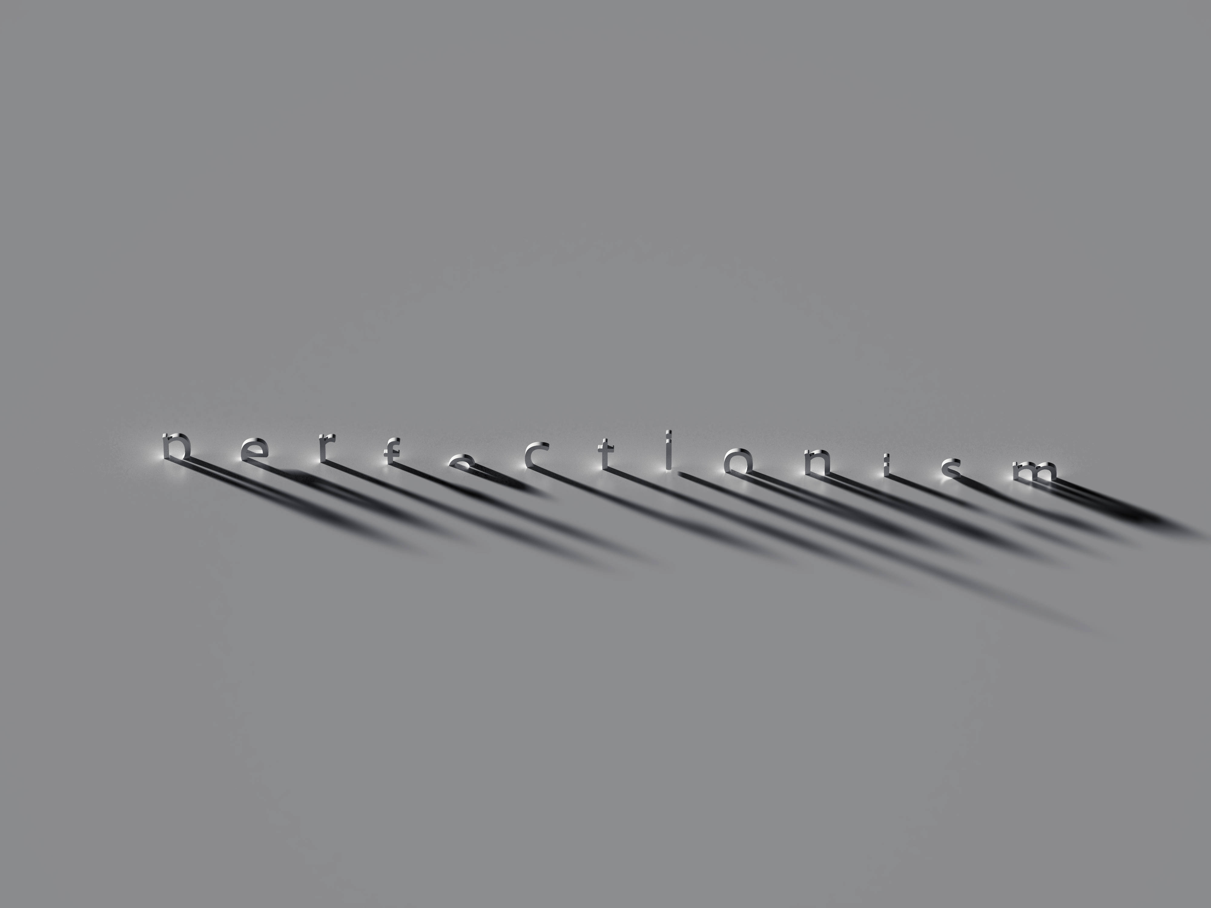 3d 4k, perfectionism, sleek metallic letters, 4K Desktop Wallpaper