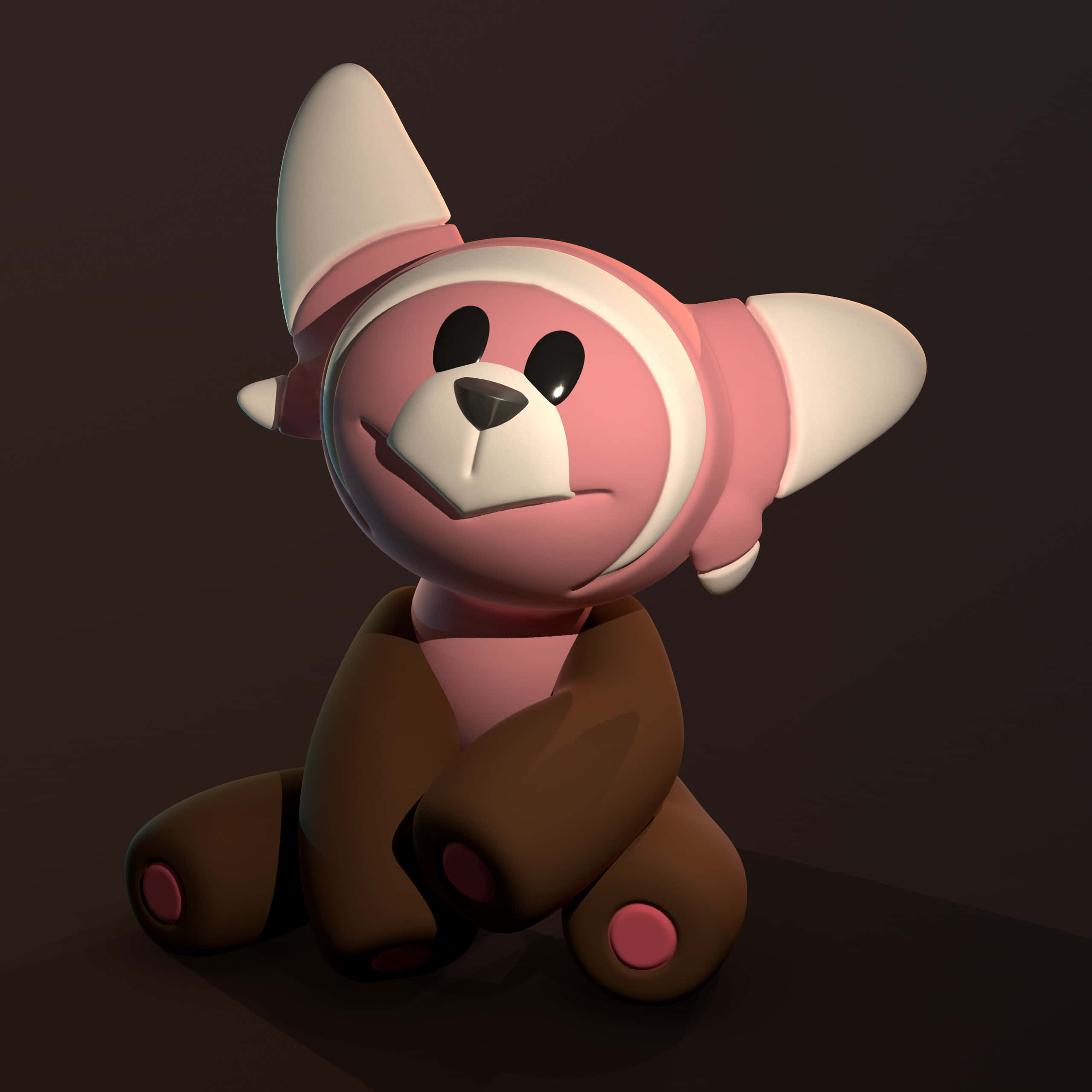 3d-rendered, pink and white, brown limbs, 2K Desktop Wallpaper