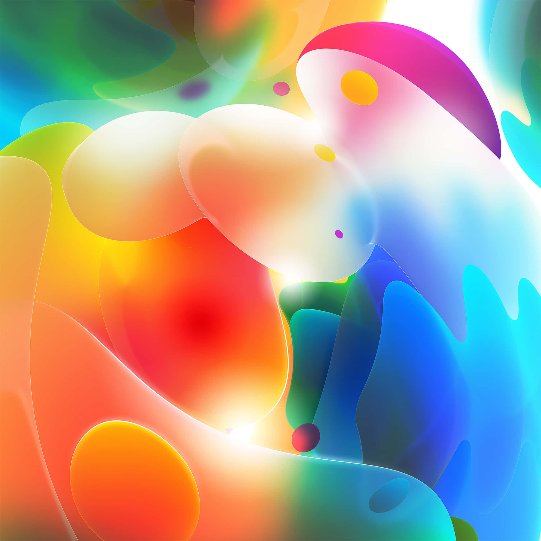 3d abstract, rainbow gradient, glowing highlights, Full HD Desktop Wallpaper