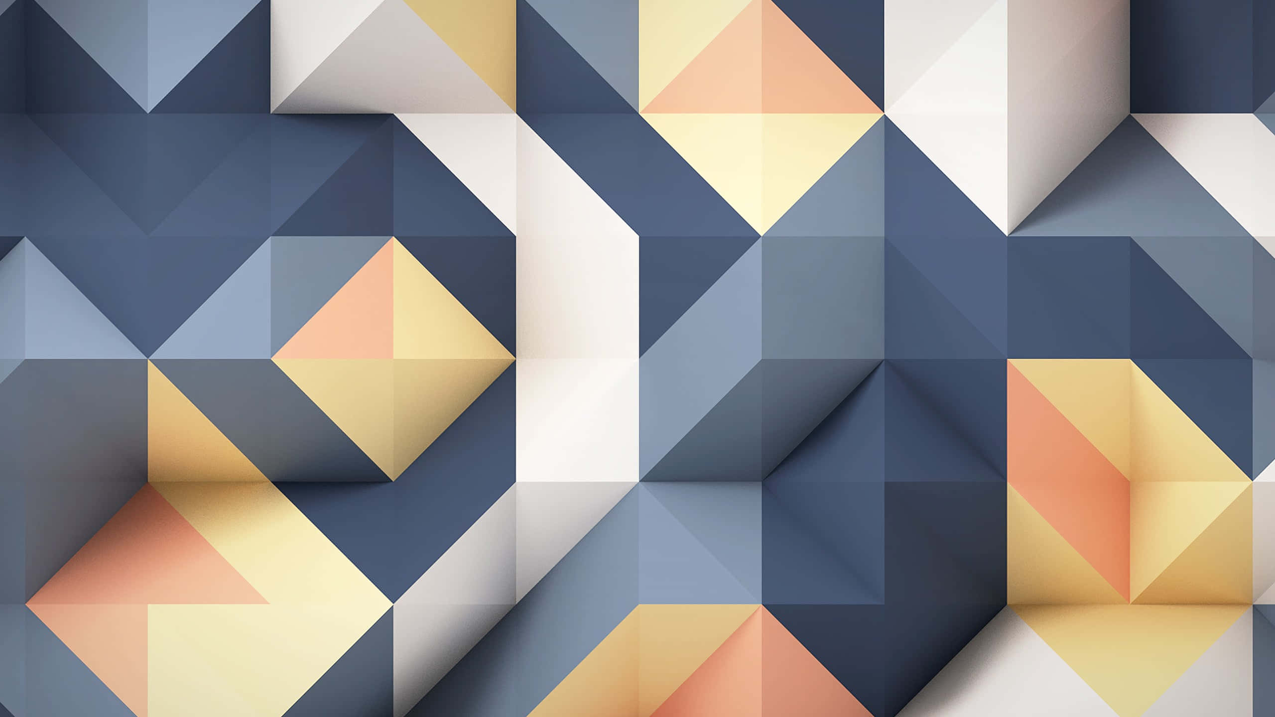 3d abstract, navy blue, beige, 2K Desktop Wallpaper