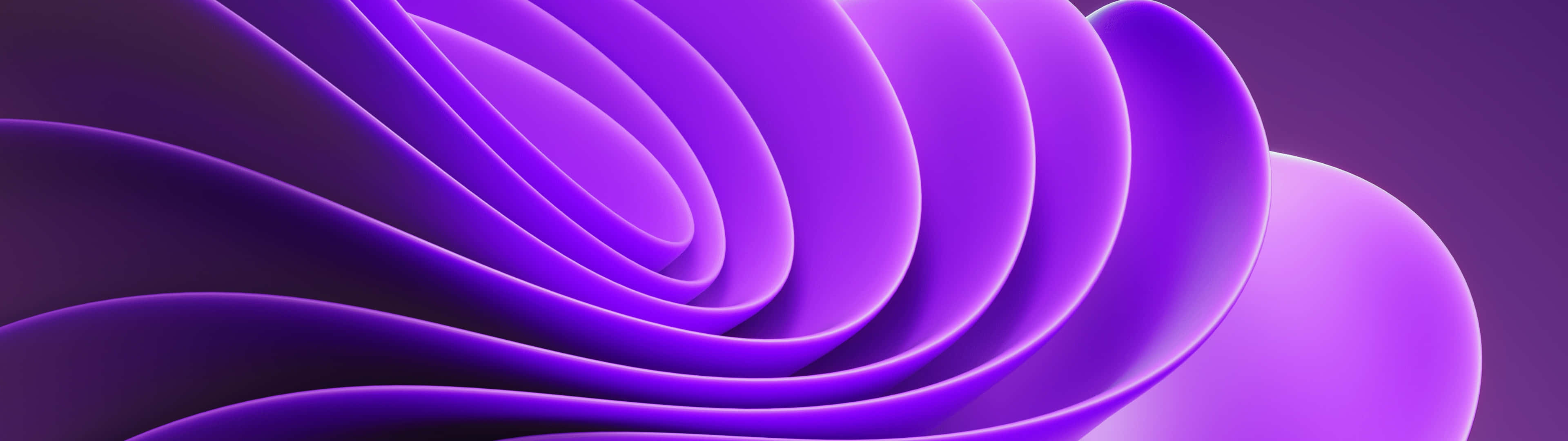 3d abstract, glowing purple waves, hypnotic spiral, 4K Desktop Wallpaper