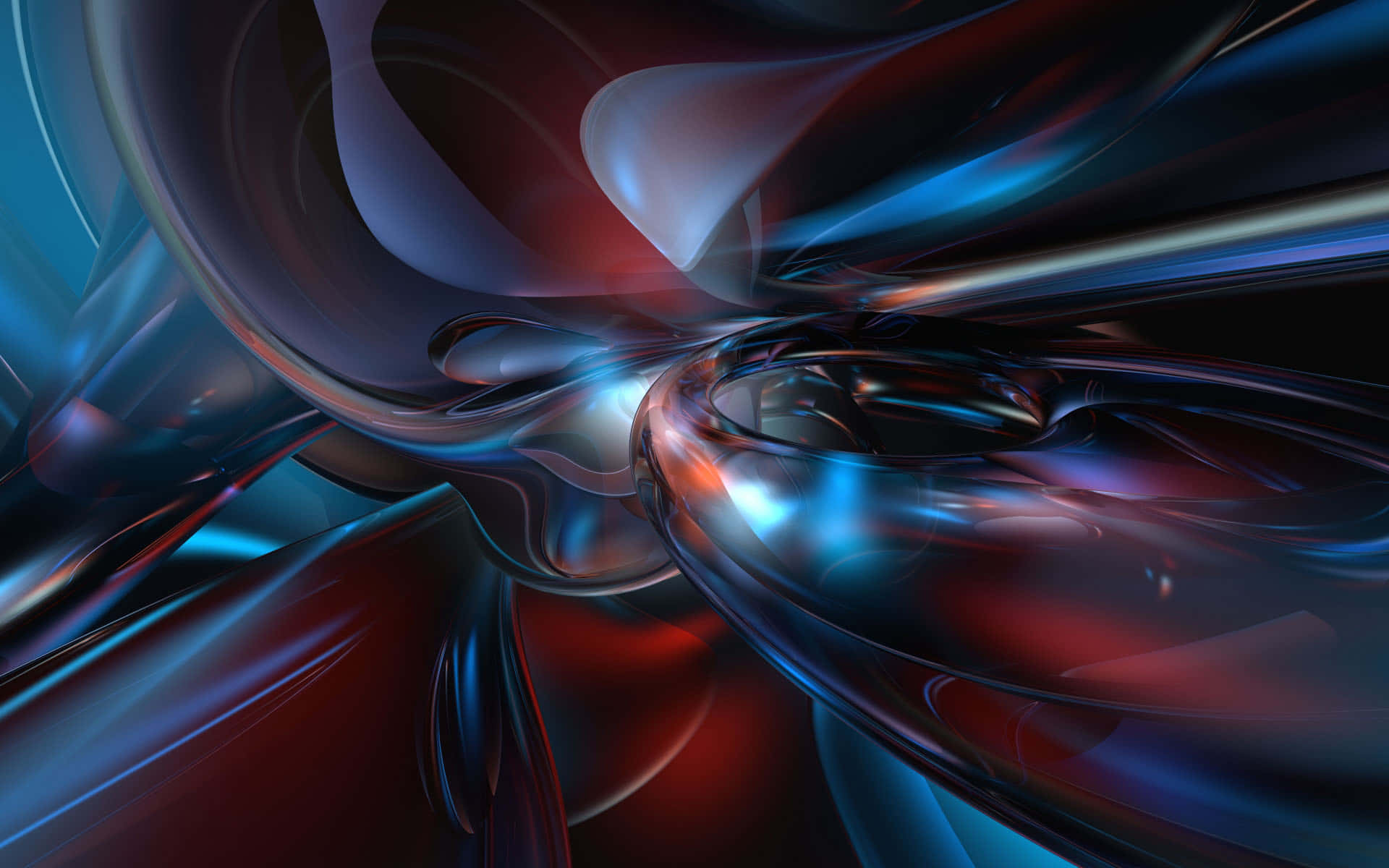 3D Landscape, Futuristic Structures, deep blue, Full HD Desktop Wallpaper