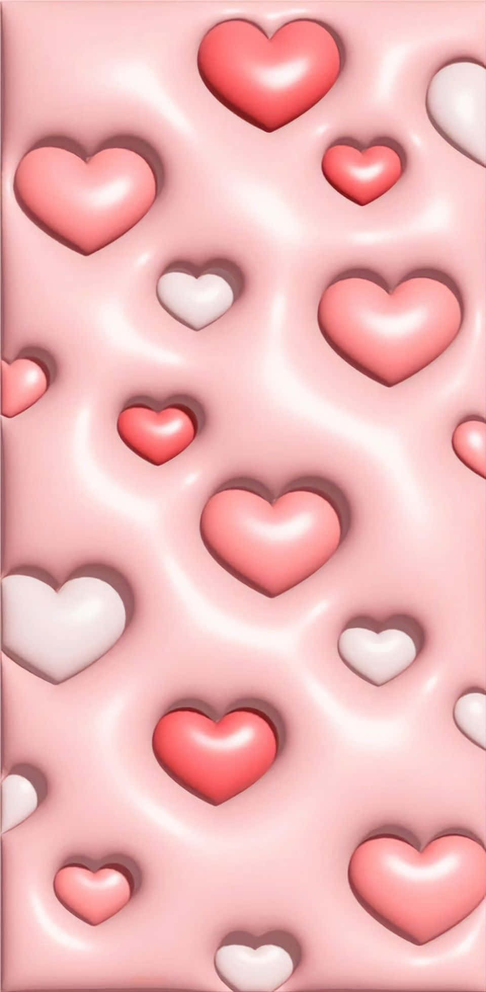3d Aesthetic, pink background, glossy pink surface, Full HD Phone Wallpaper