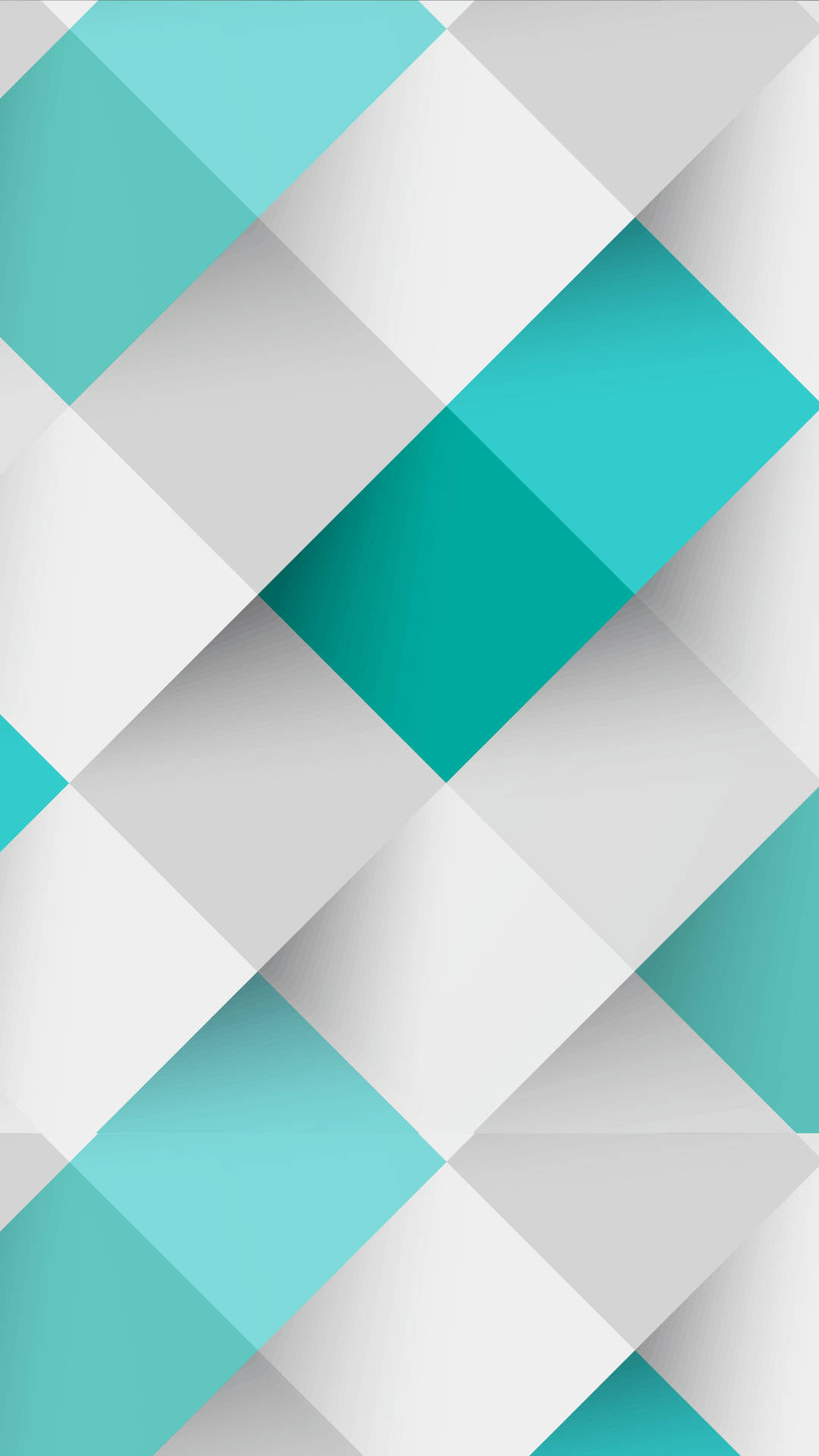 turquoise white tiles, 3d android phone, teal and white diamond shapes, Full HD Phone Wallpaper