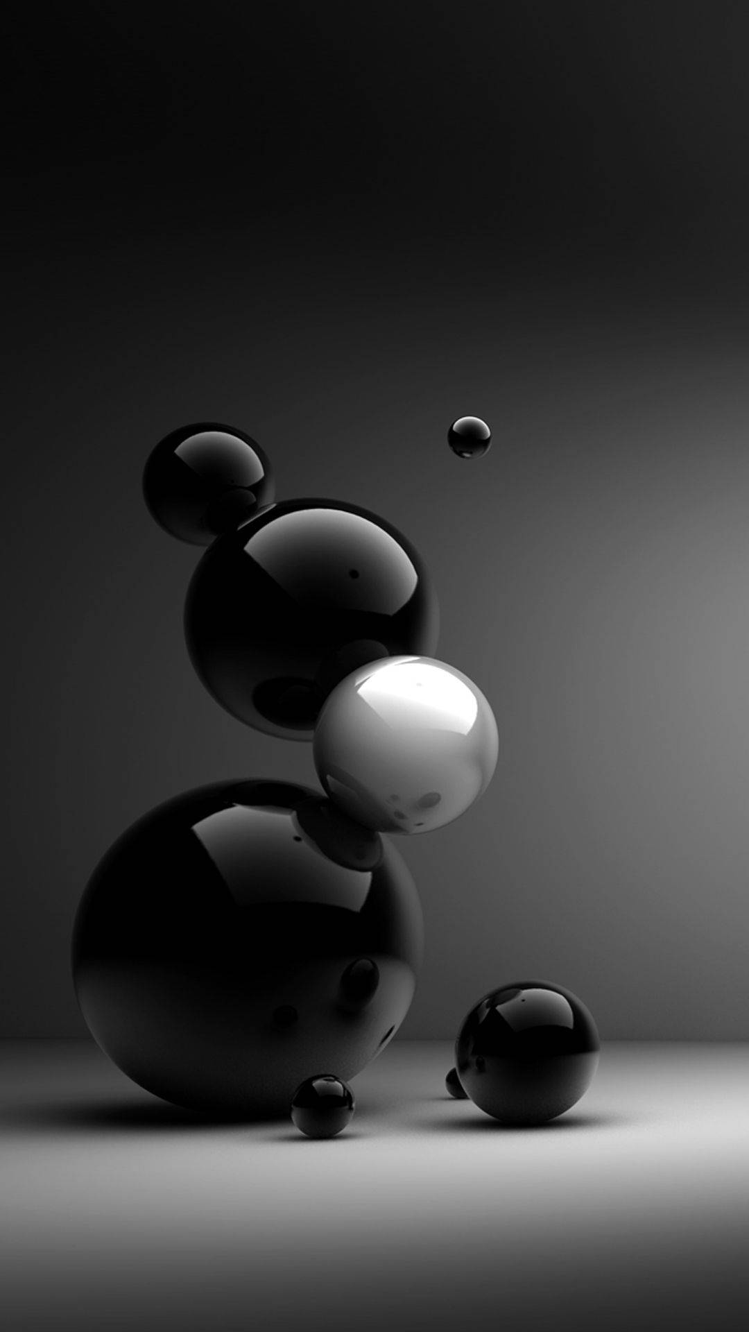 3d Android Phone, black, silver, Full HD Phone Wallpaper