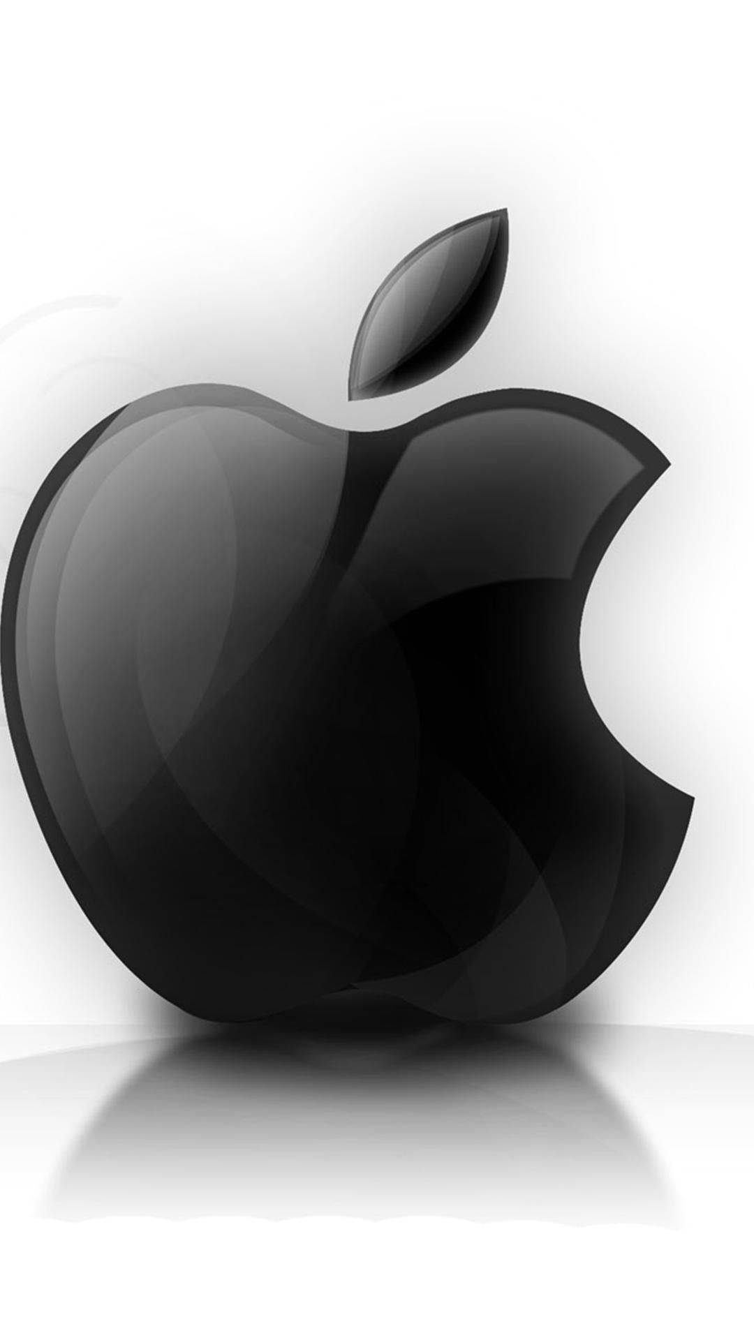 3d apple iphone, apple logo, bite mark, Full HD Phone Wallpaper
