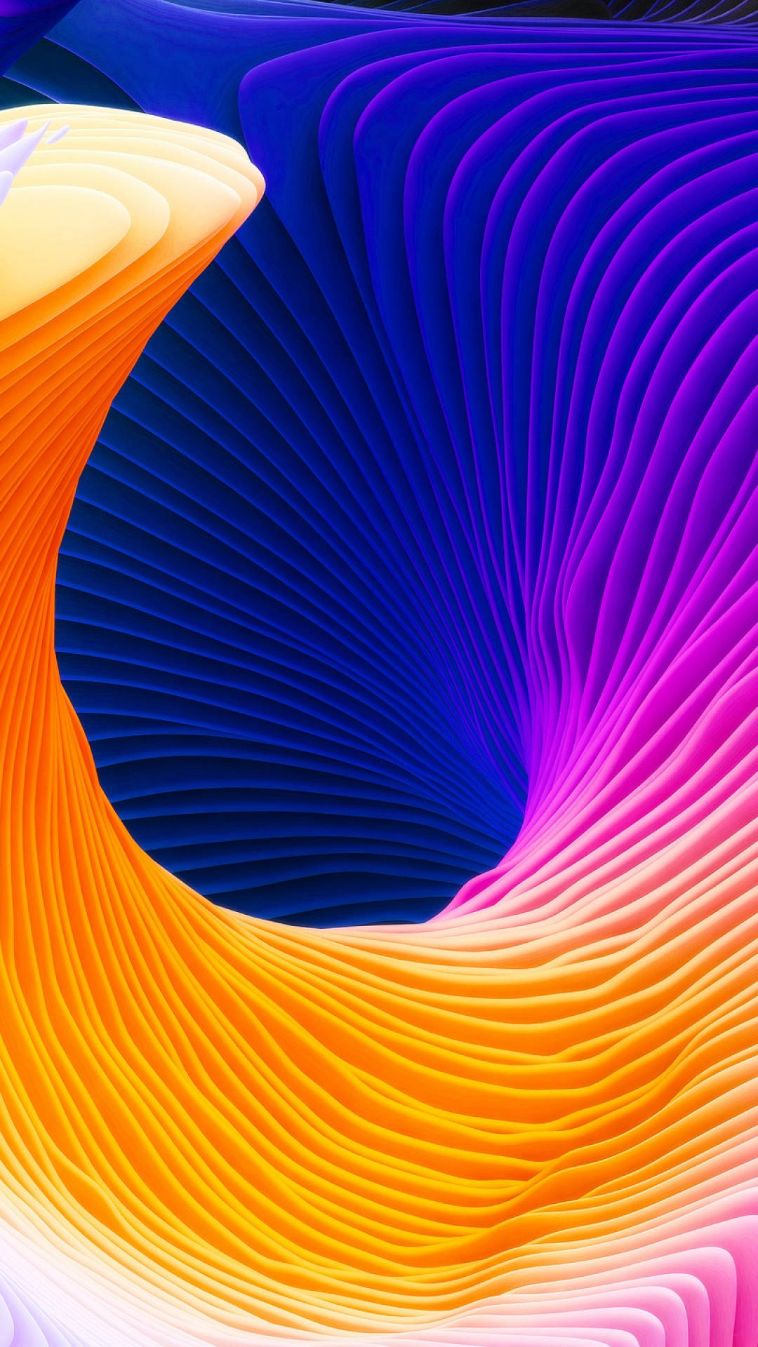 3d Apple iPhone, orange, yellow, Full HD Phone Wallpaper