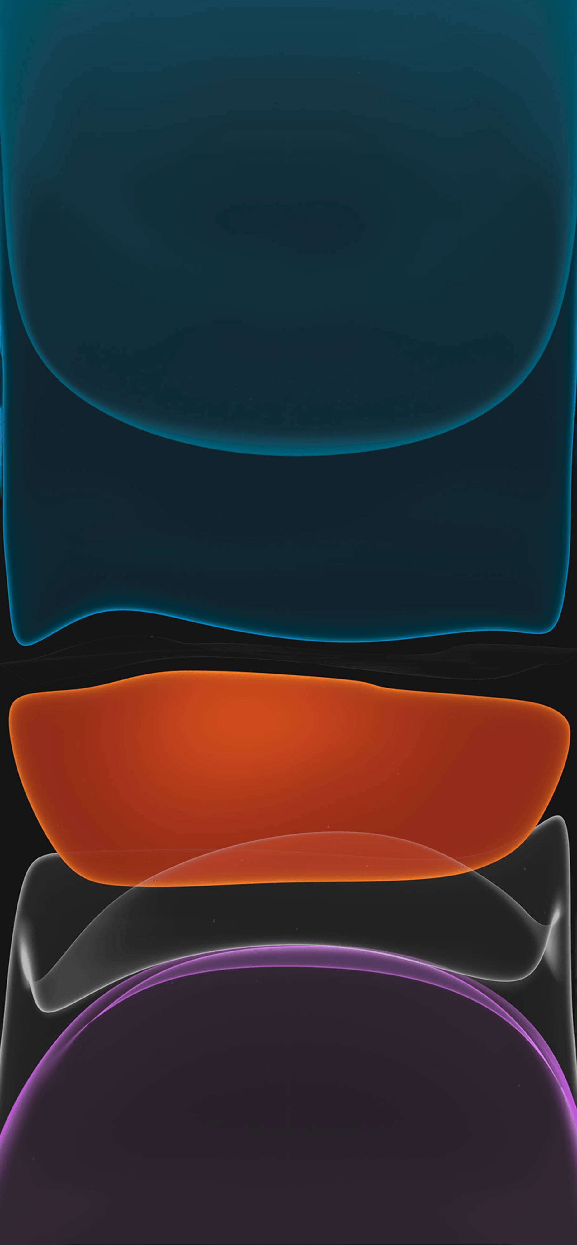 3d Apple iPhone, teal, orange, 4K Phone Wallpaper