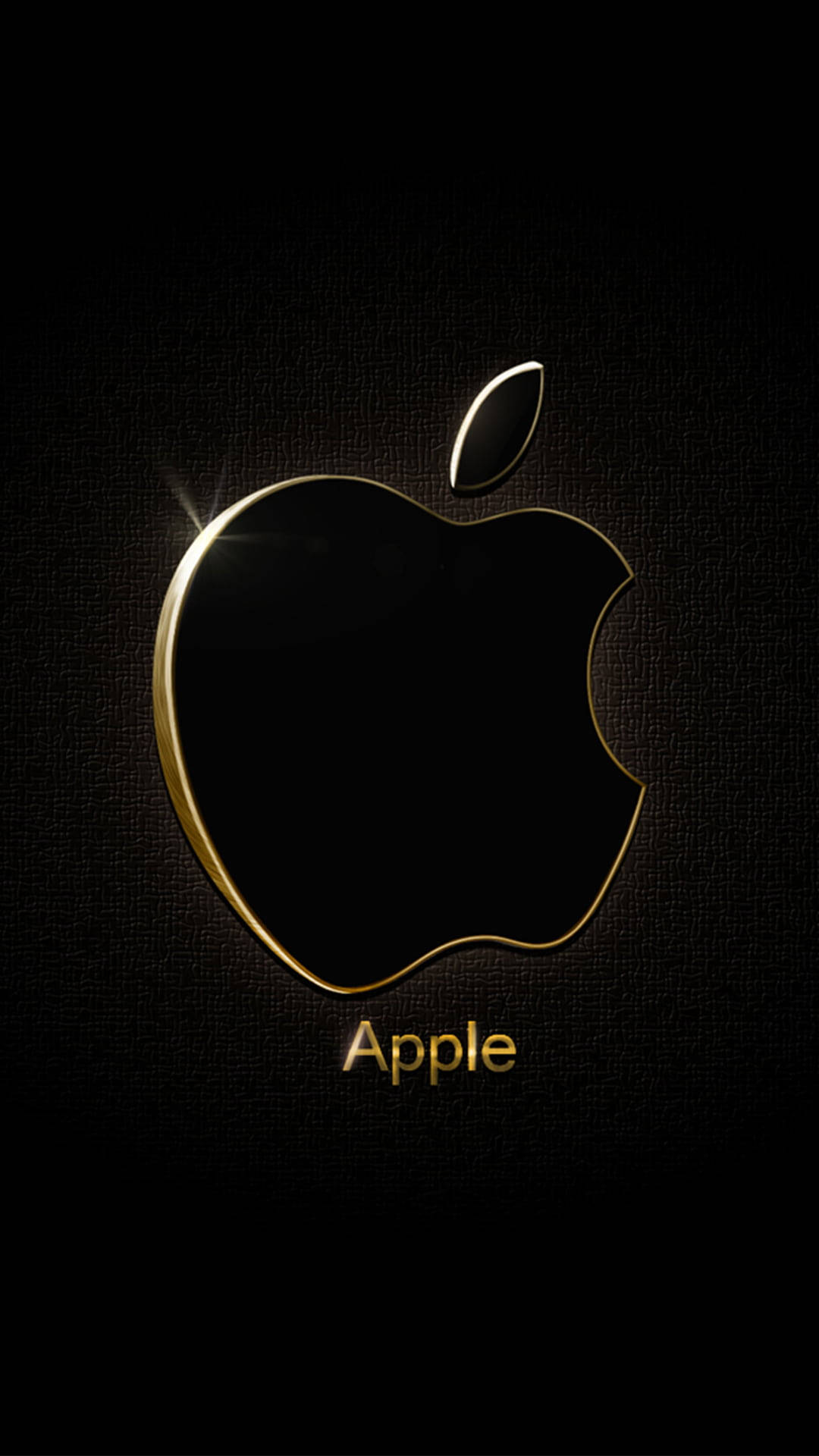 3d, black, apple logo, Full HD Phone Wallpaper