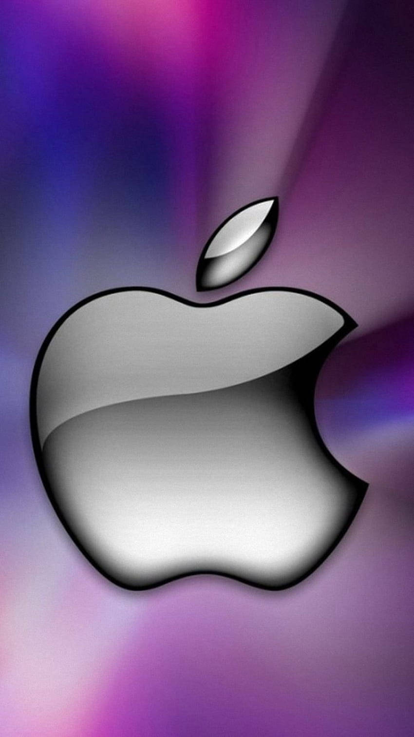 3d apple iphone, silver, pastels, HD Phone Wallpaper