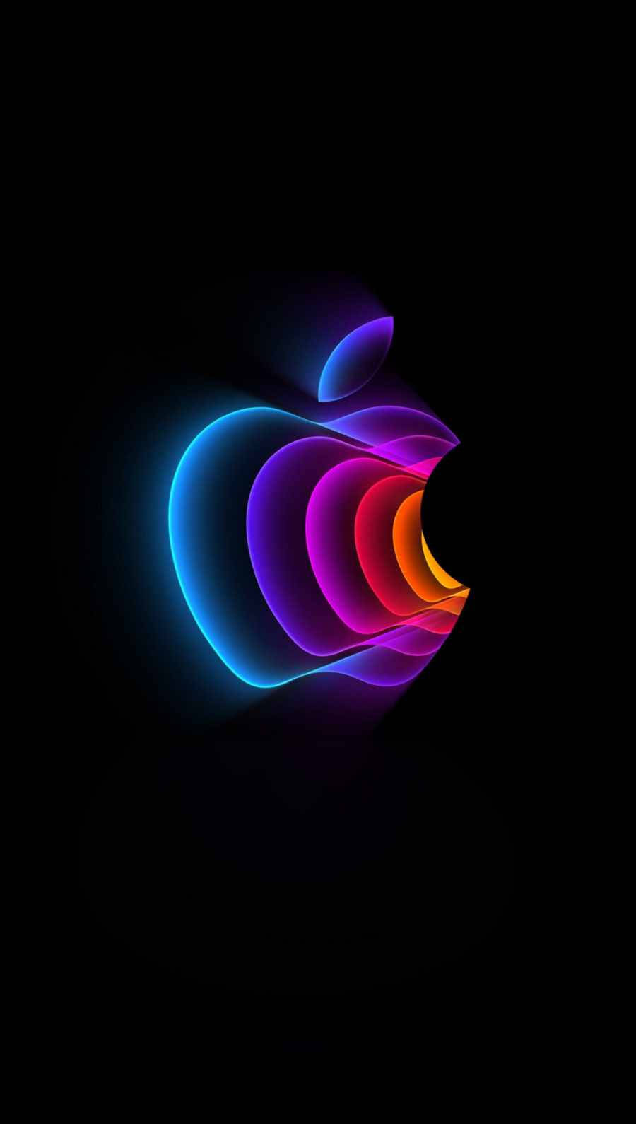 3d Apple iPhone, Apple logo, neon waves, HD Phone Wallpaper